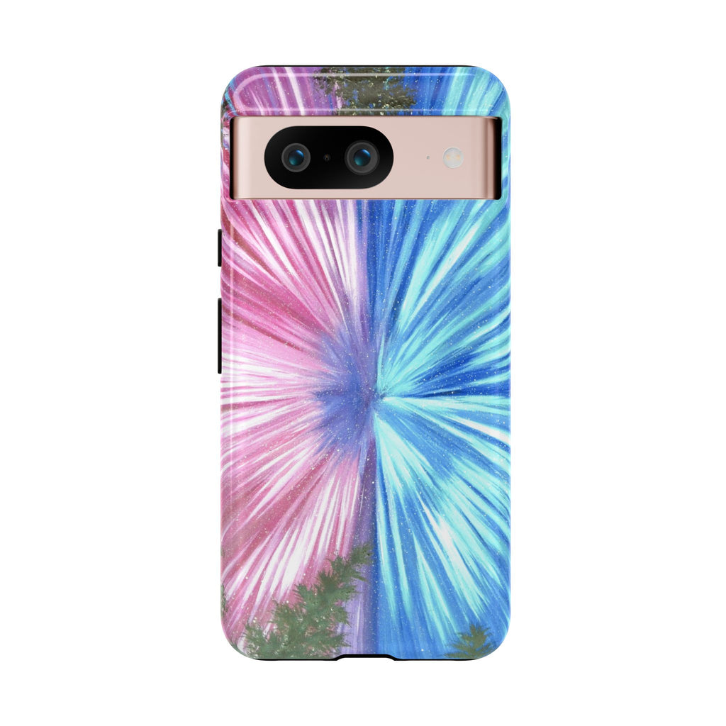 Phone Case — Pink & Blue Burst Tough Protective Case