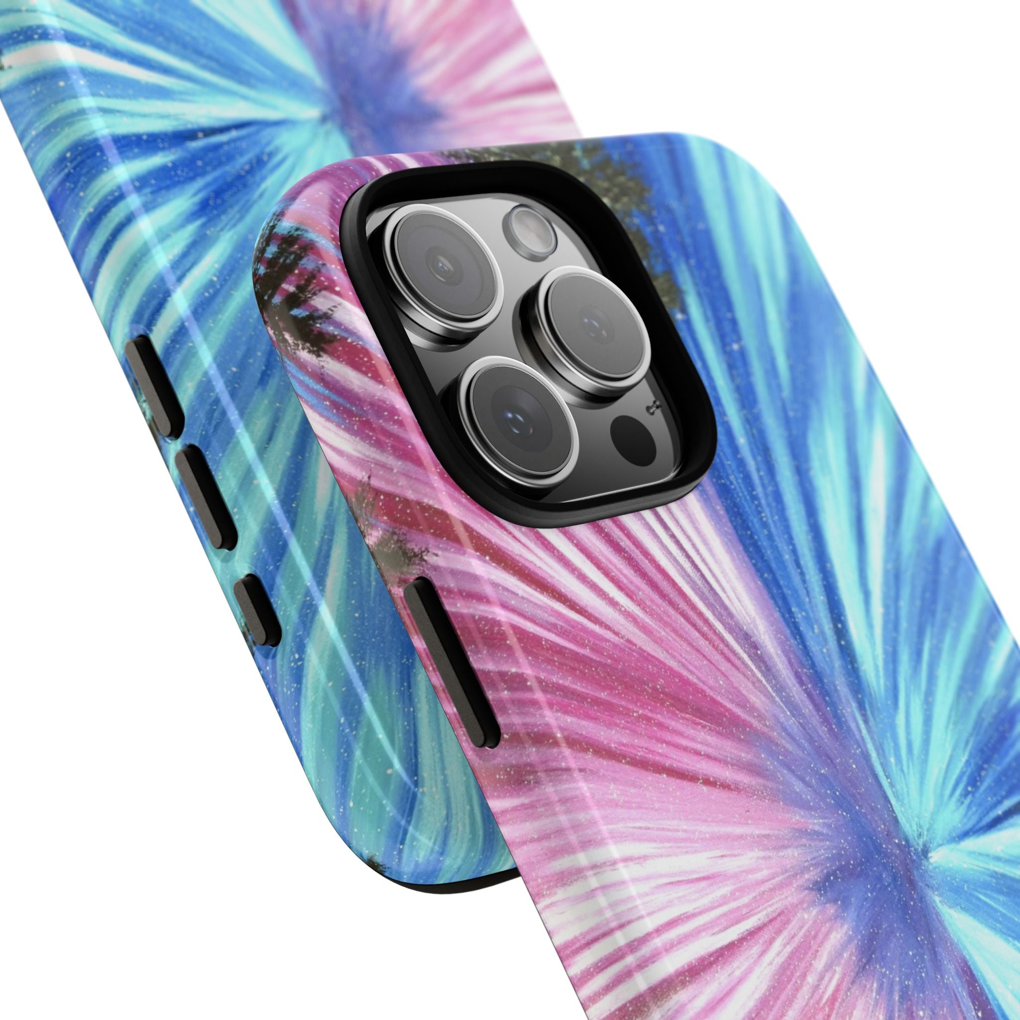 Phone Case — Pink & Blue Burst Tough Protective Case