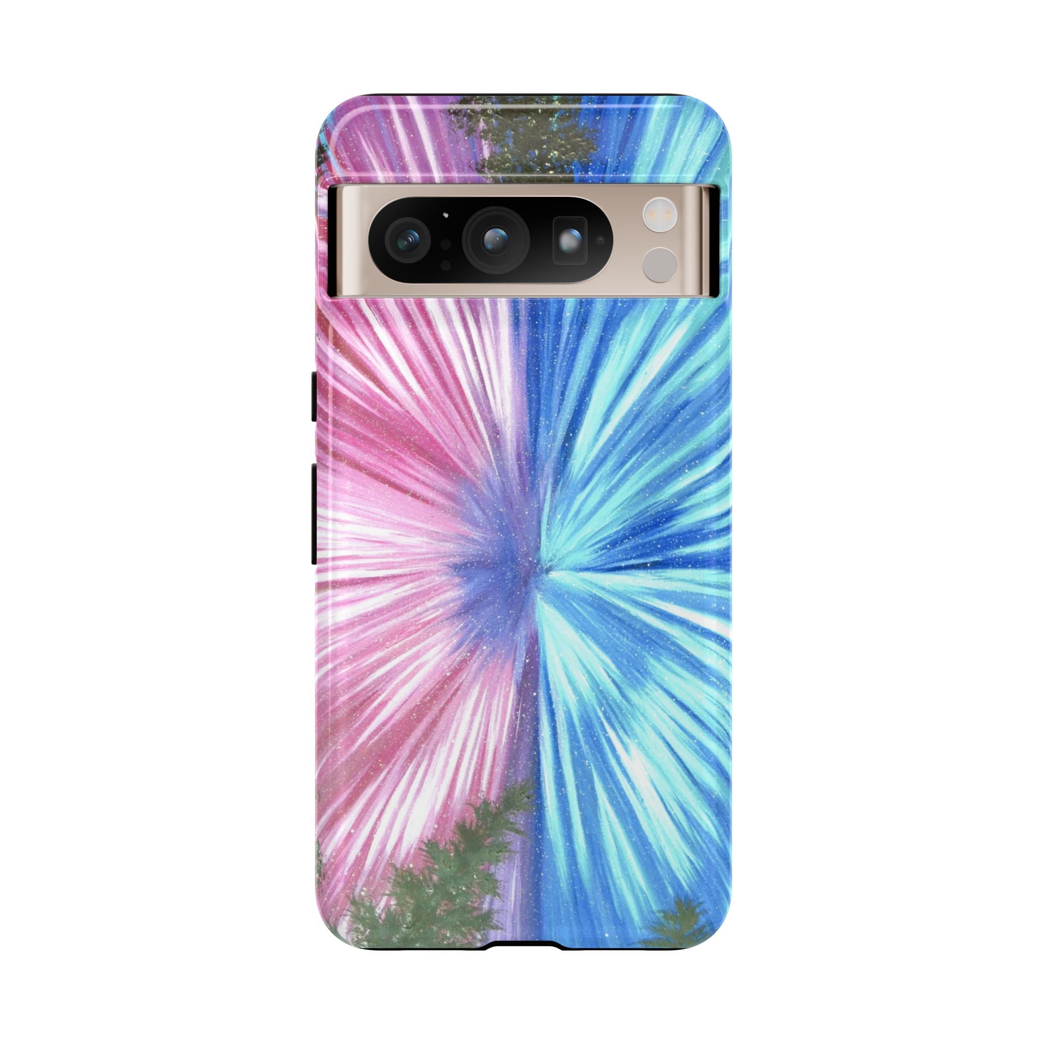 Phone Case — Pink & Blue Burst Tough Protective Case