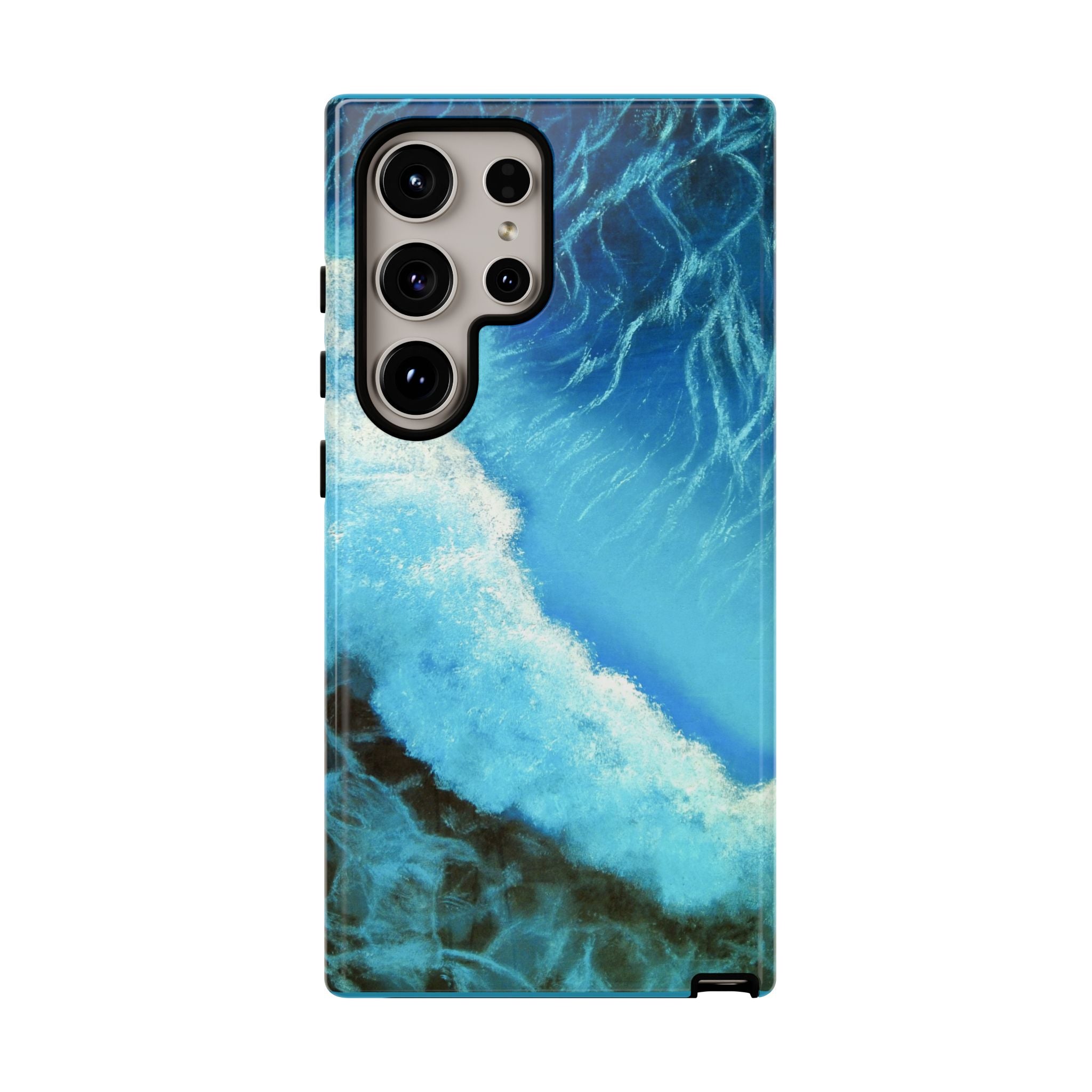 Ocean Wave Tough Phone Case — Blue Sea Water Protective Cover