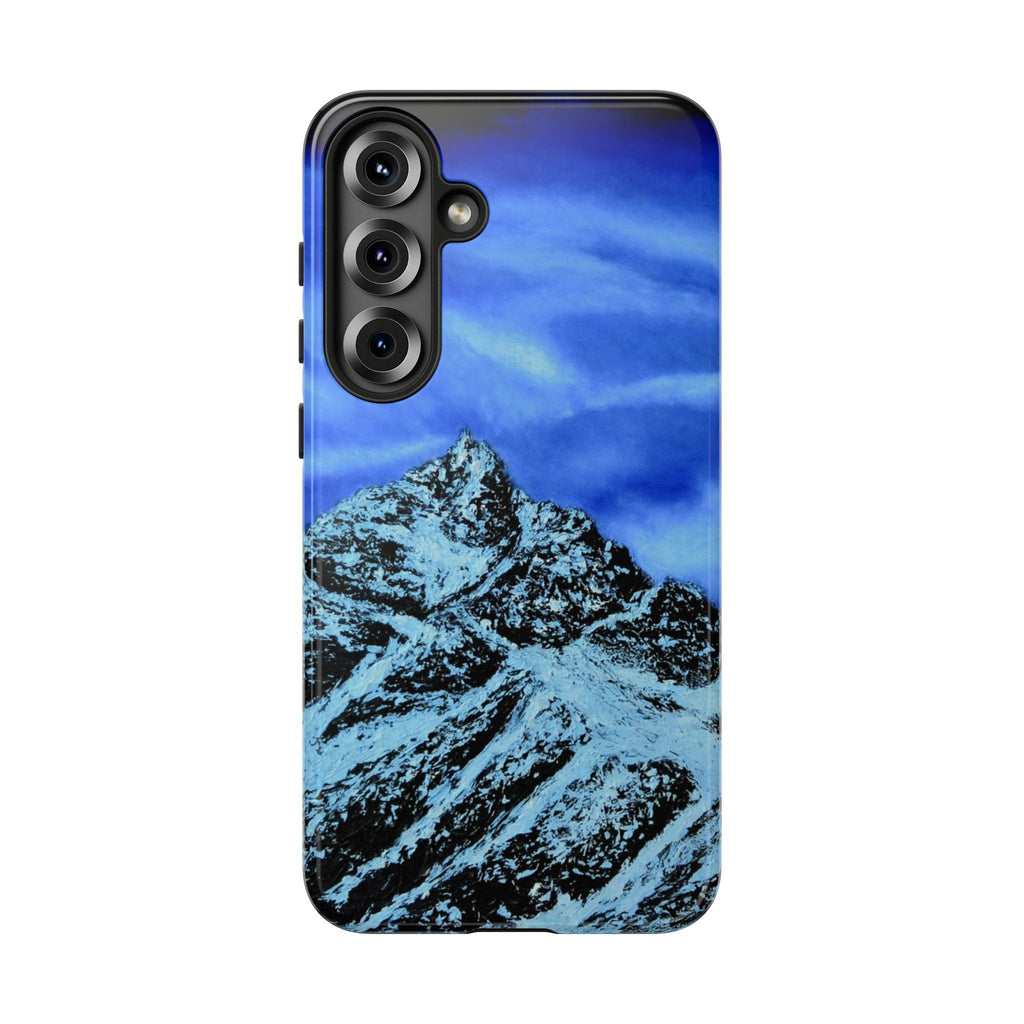 Mountain Peak Blue Tough Phone Case — Rugged Protective iPhone Cover