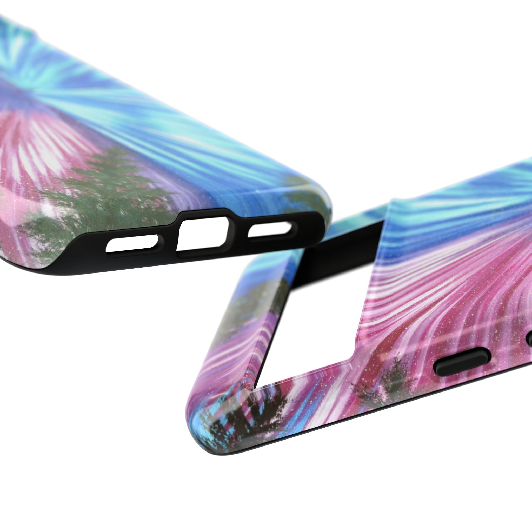 Phone Case — Pink & Blue Burst Tough Protective Case