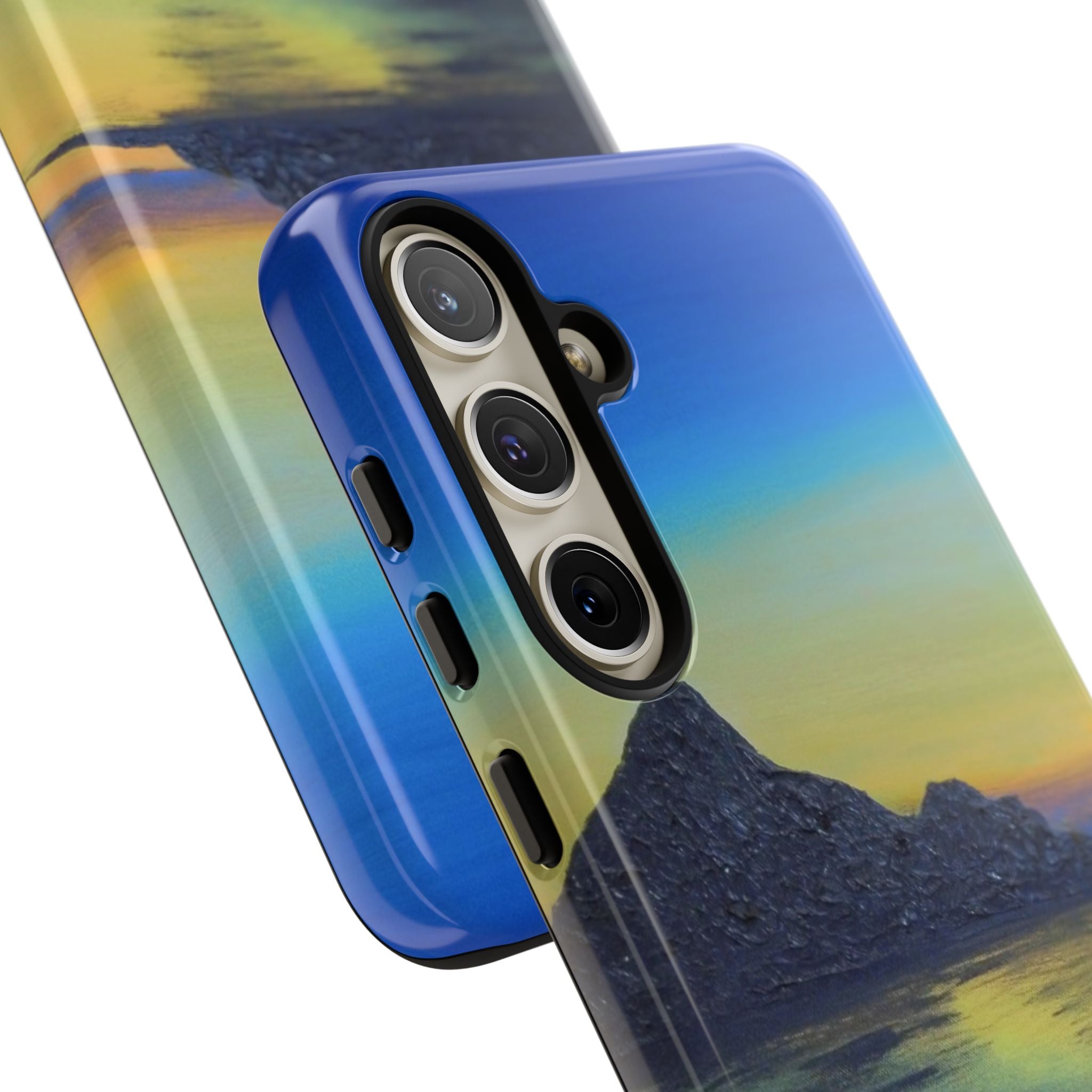 Sunset Cove Phone Case — Durable Protective Tough Case with Tranquil Beach Landscape
