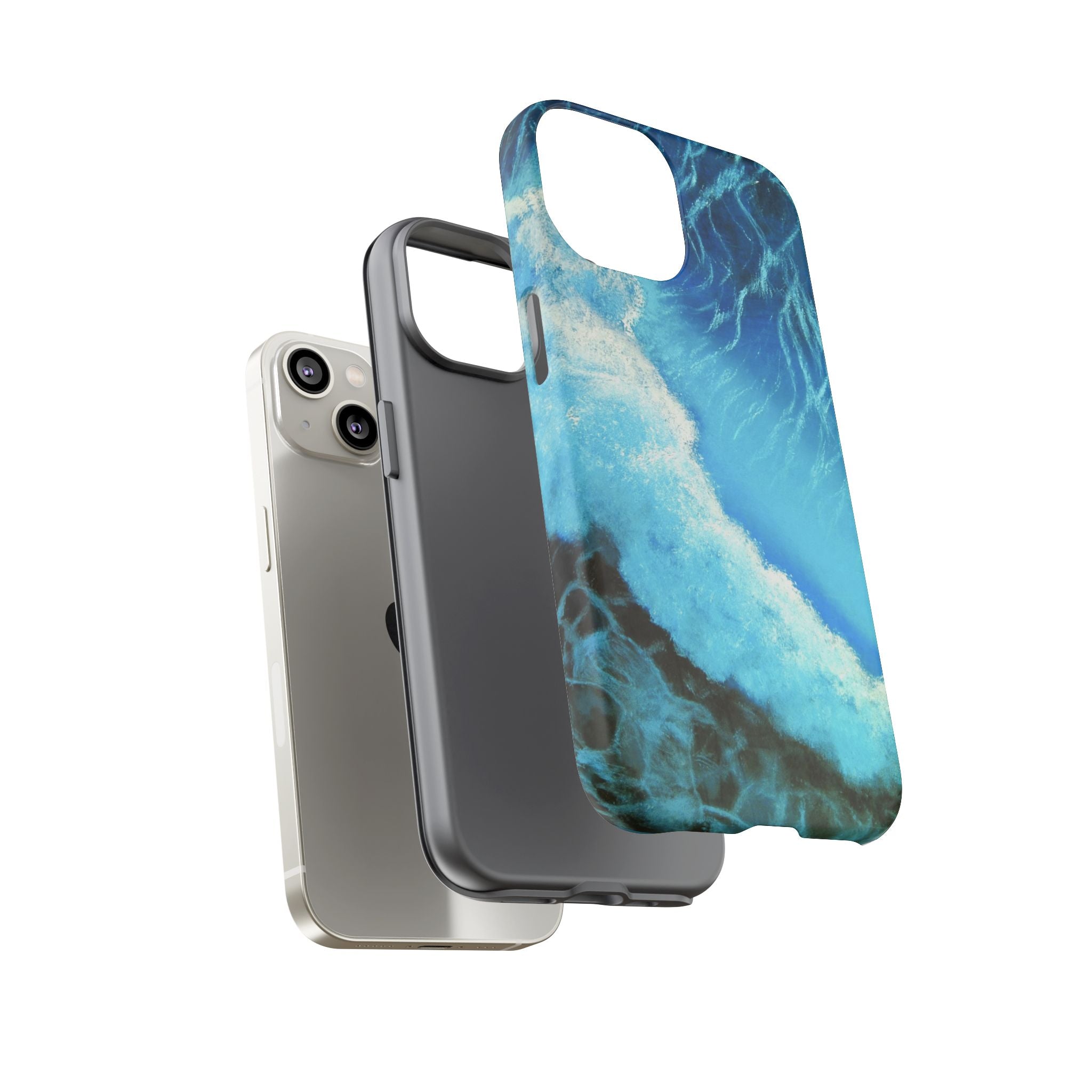 Ocean Wave Tough Phone Case — Blue Sea Water Protective Cover