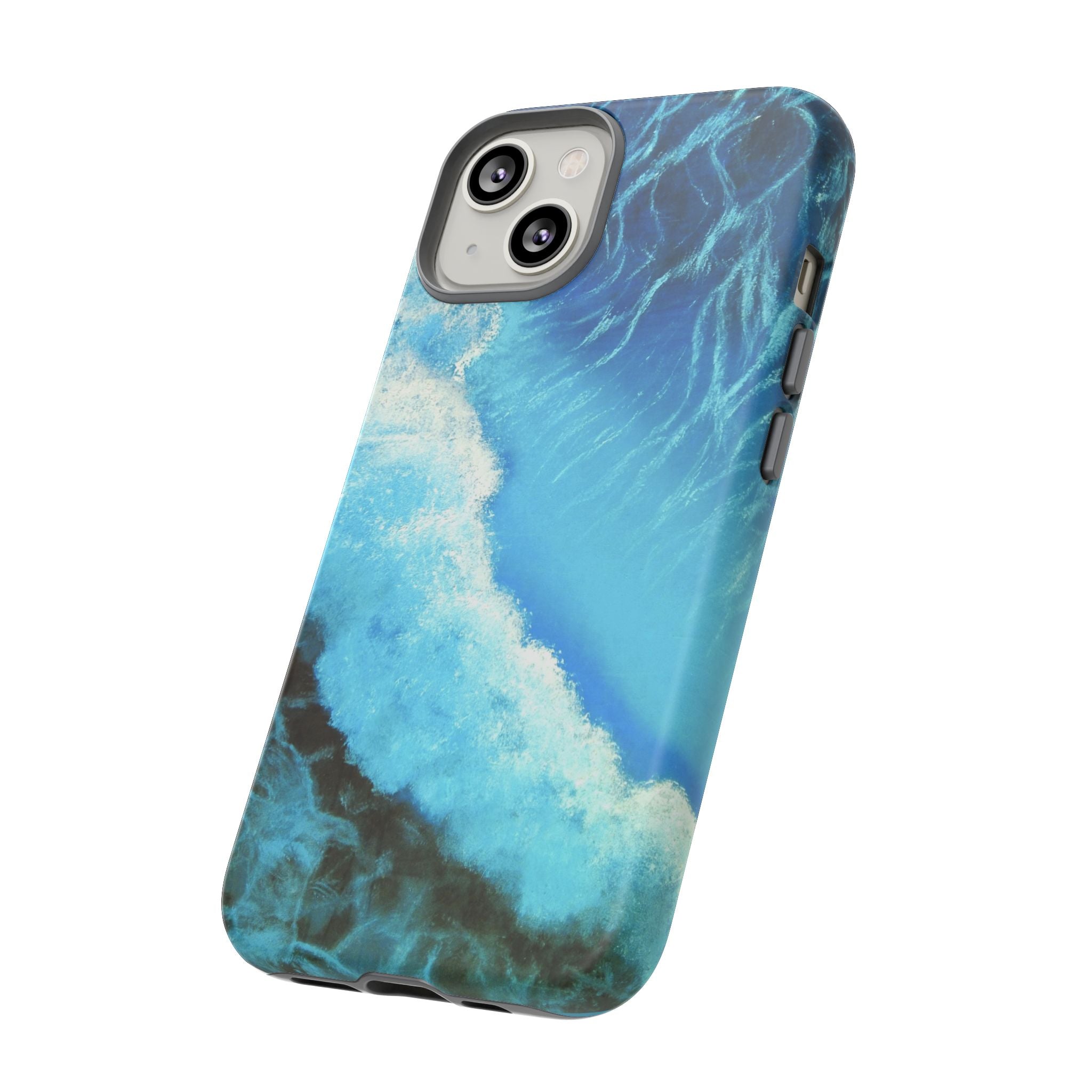 Ocean Wave Tough Phone Case — Blue Sea Water Protective Cover