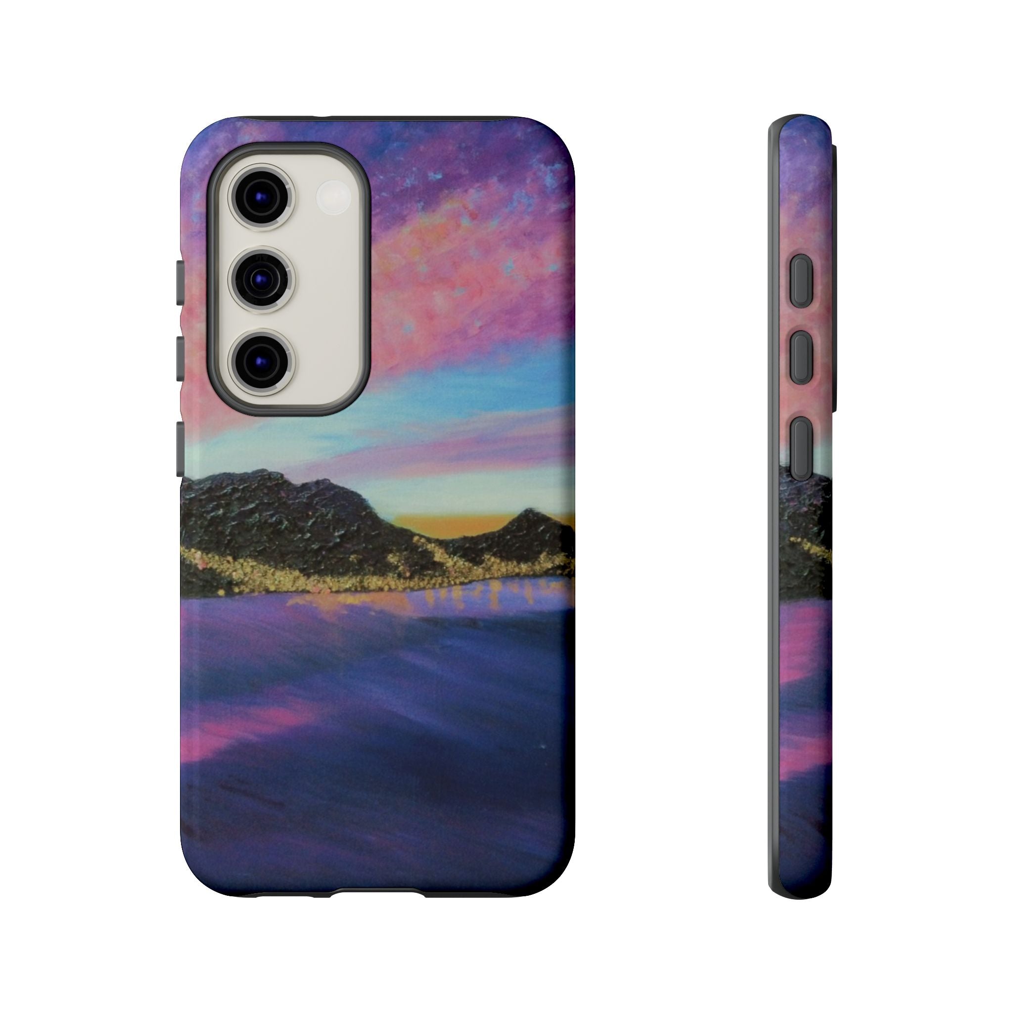 Sunset Mountain Landscape Phone Case — Colorful Sky Tough Case