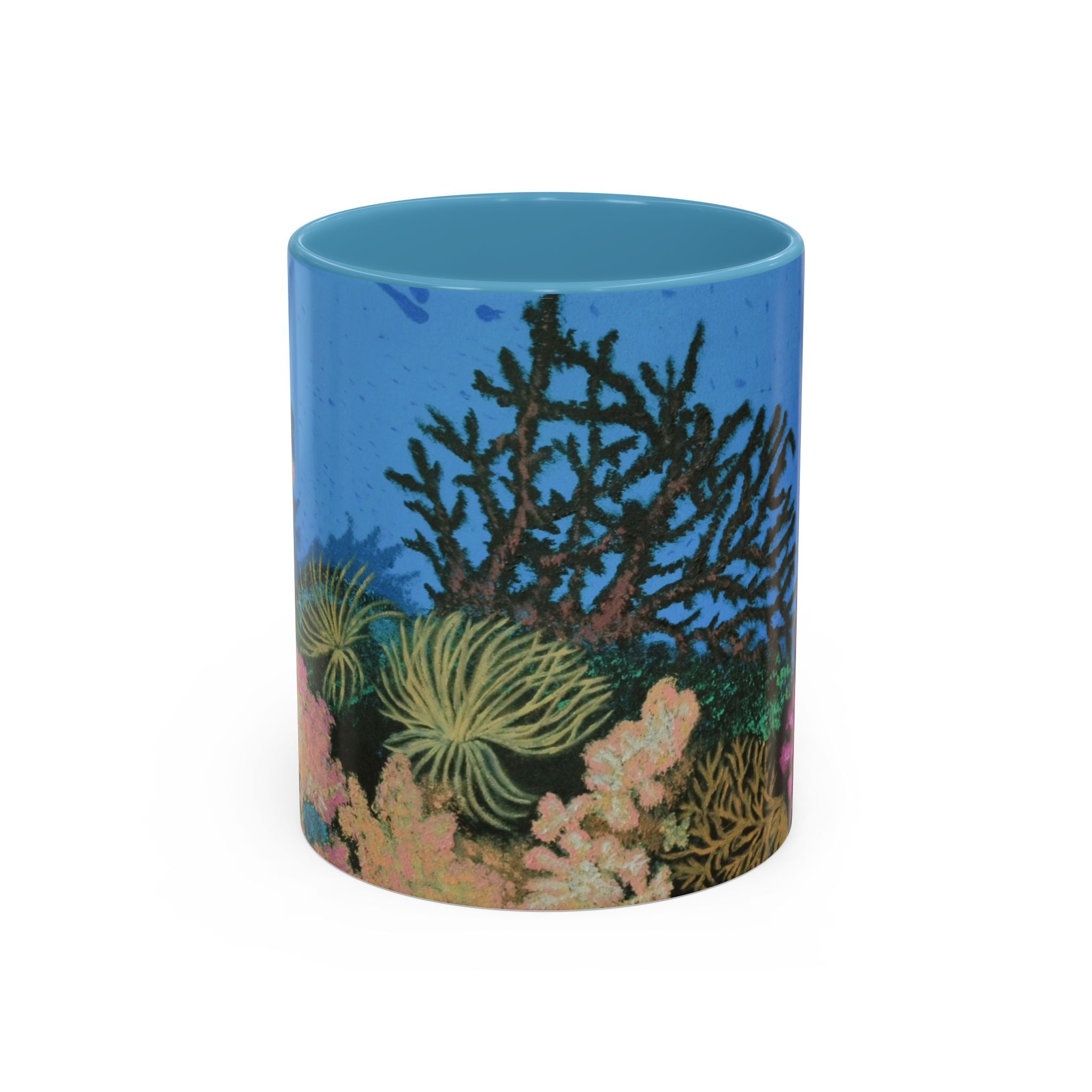 Coral Reef Accent Coffee Mug — Ocean Underwater Sea Life Design