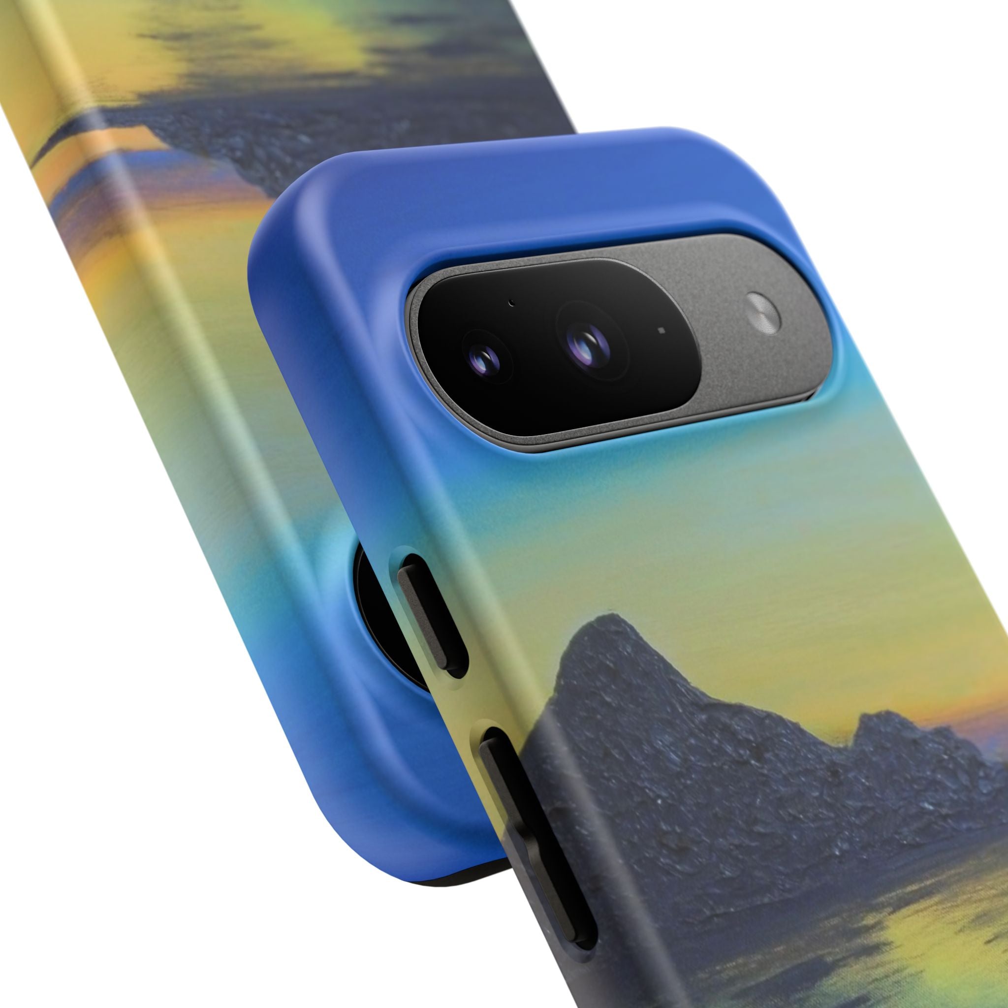 Sunset Cove Phone Case — Durable Protective Tough Case with Tranquil Beach Landscape