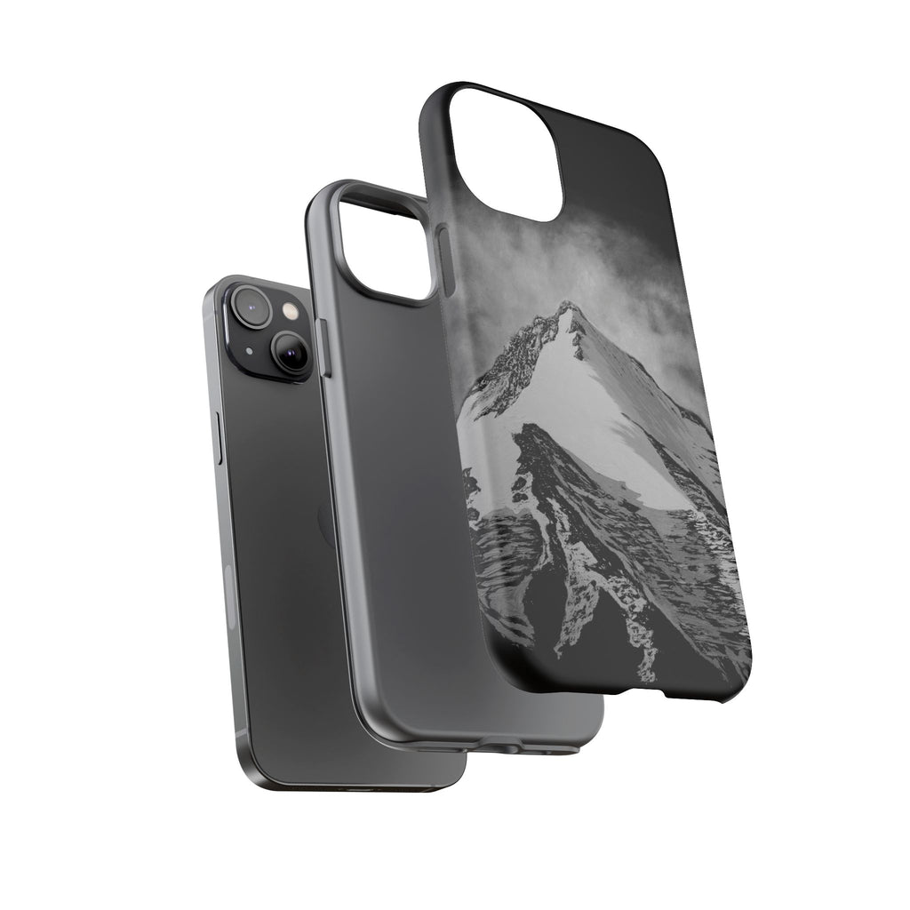Mountain Peak Phone Case — Black & White Alpine Protective Case