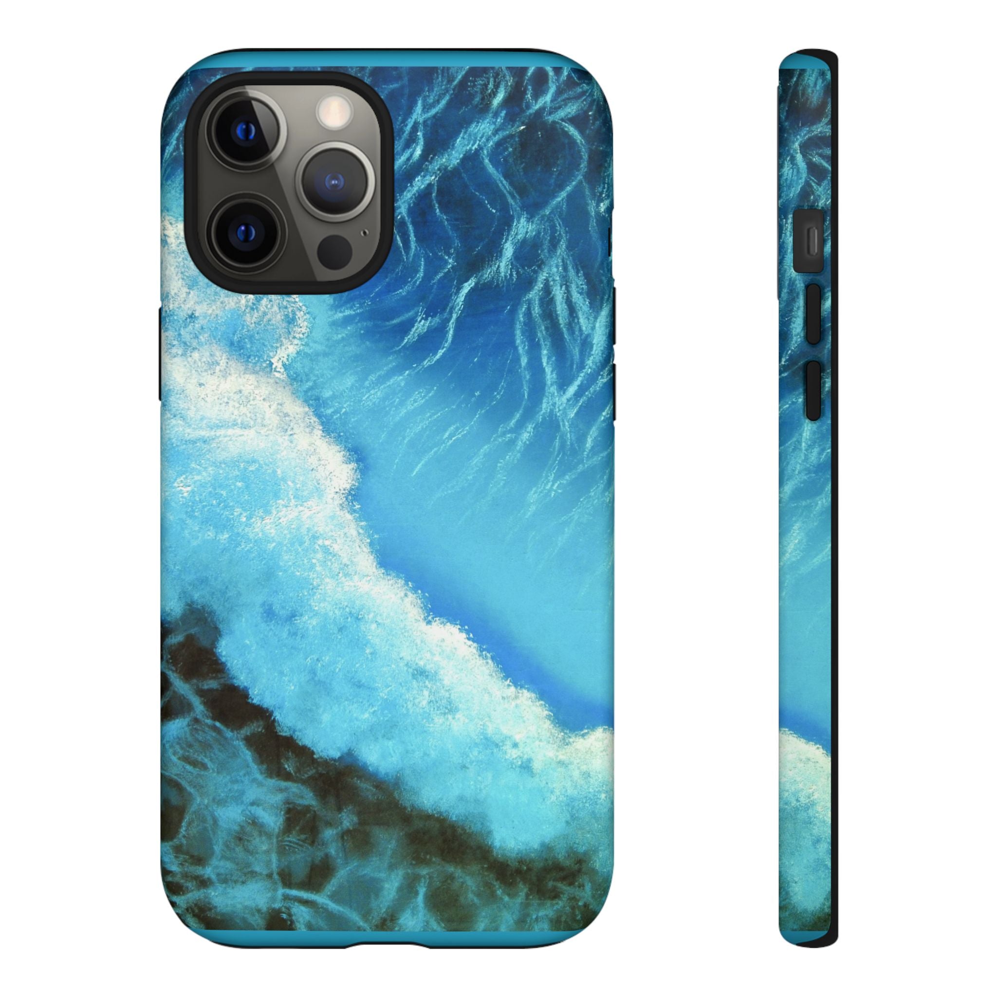 Ocean Wave Tough Phone Case — Blue Sea Water Protective Cover