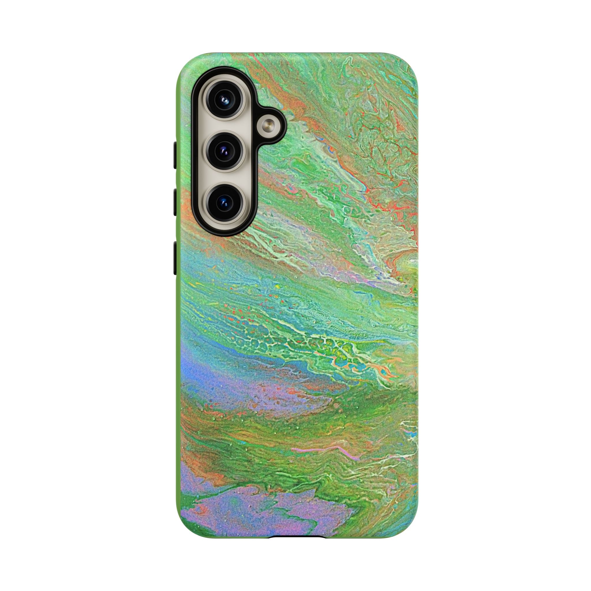 Marbled Green Abstract Phone Case — Protective Tough Case for iPhone