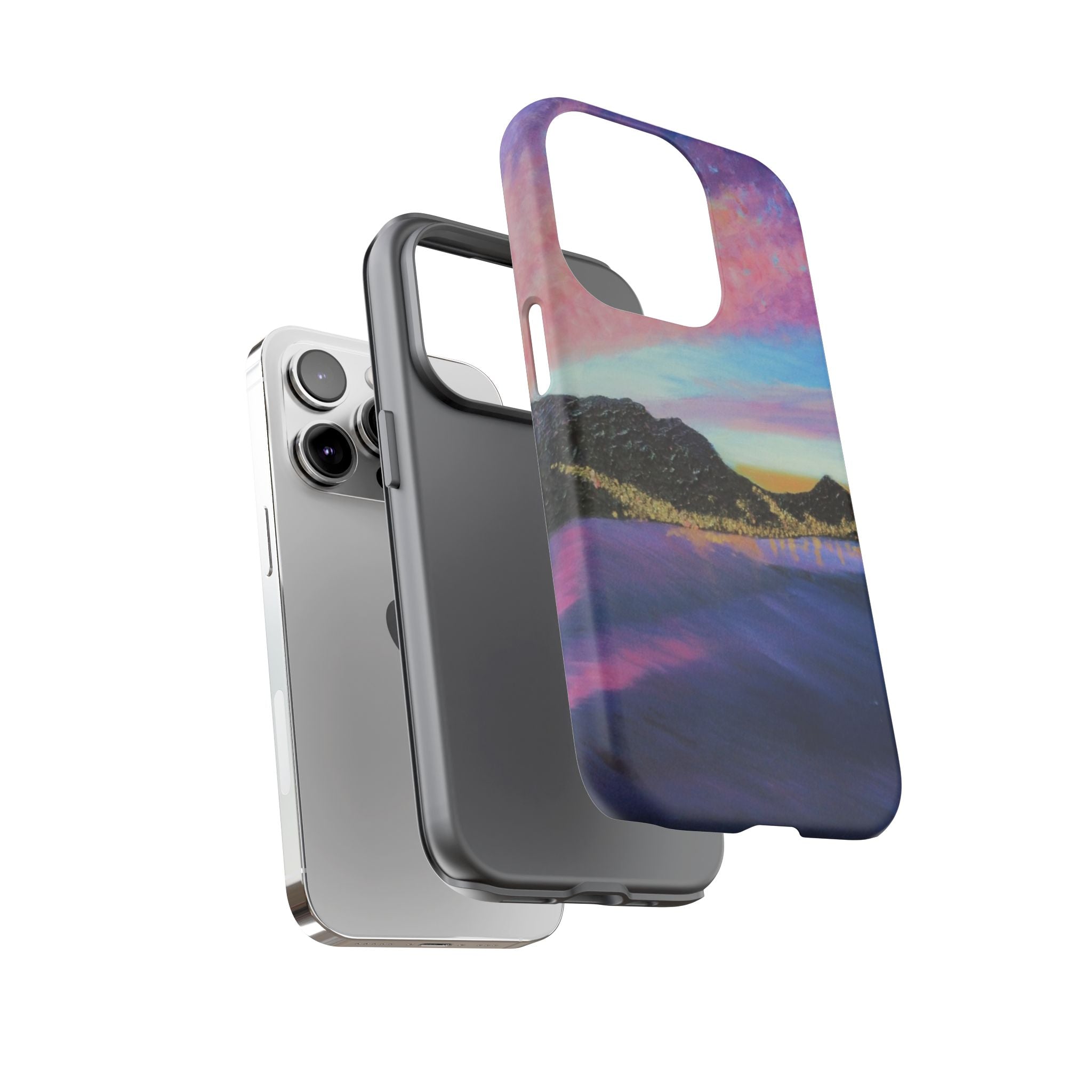 Sunset Mountain Landscape Phone Case — Colorful Sky Tough Case