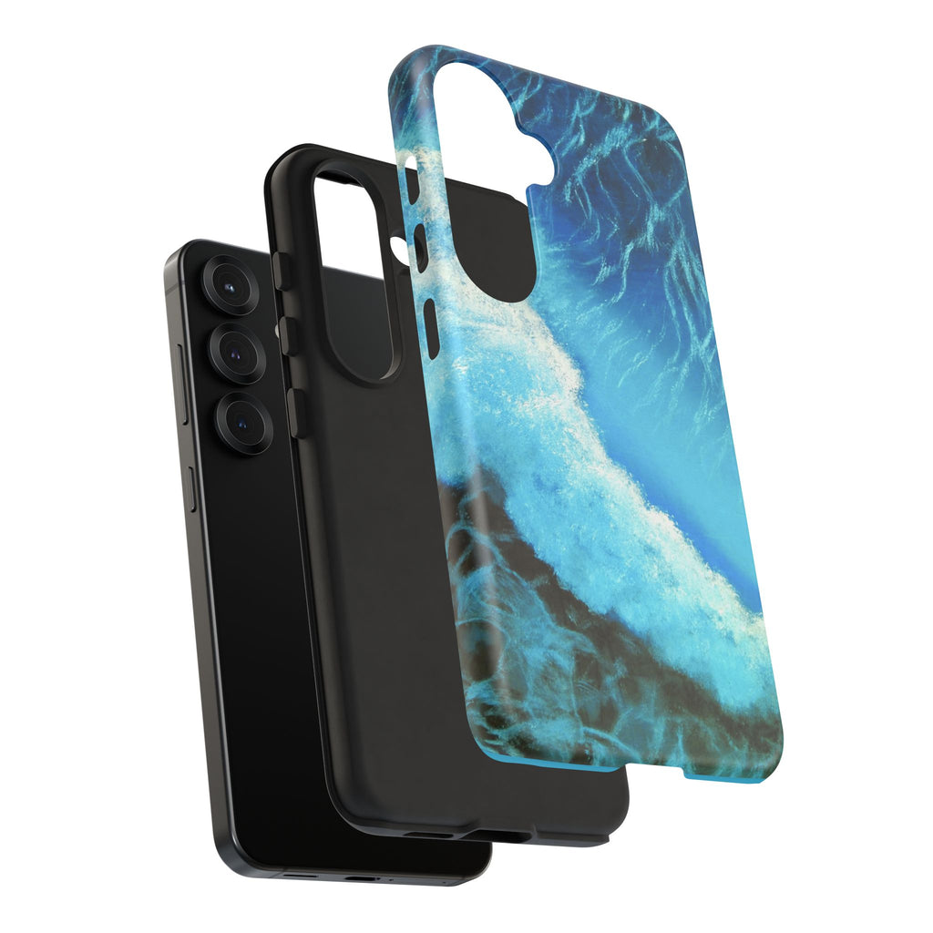 Ocean Wave Tough Phone Case — Blue Sea Water Protective Cover