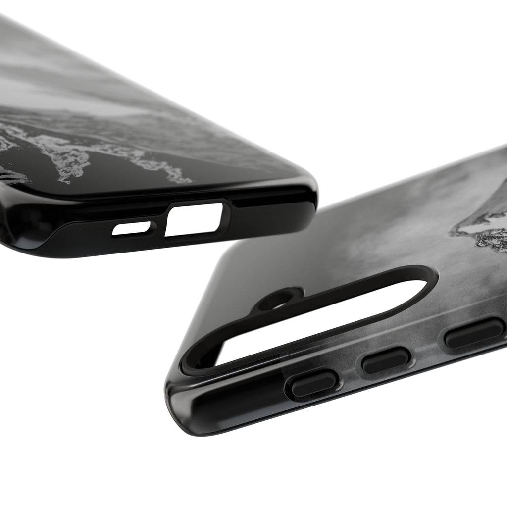 Mountain Peak Phone Case — Black & White Alpine Protective Case