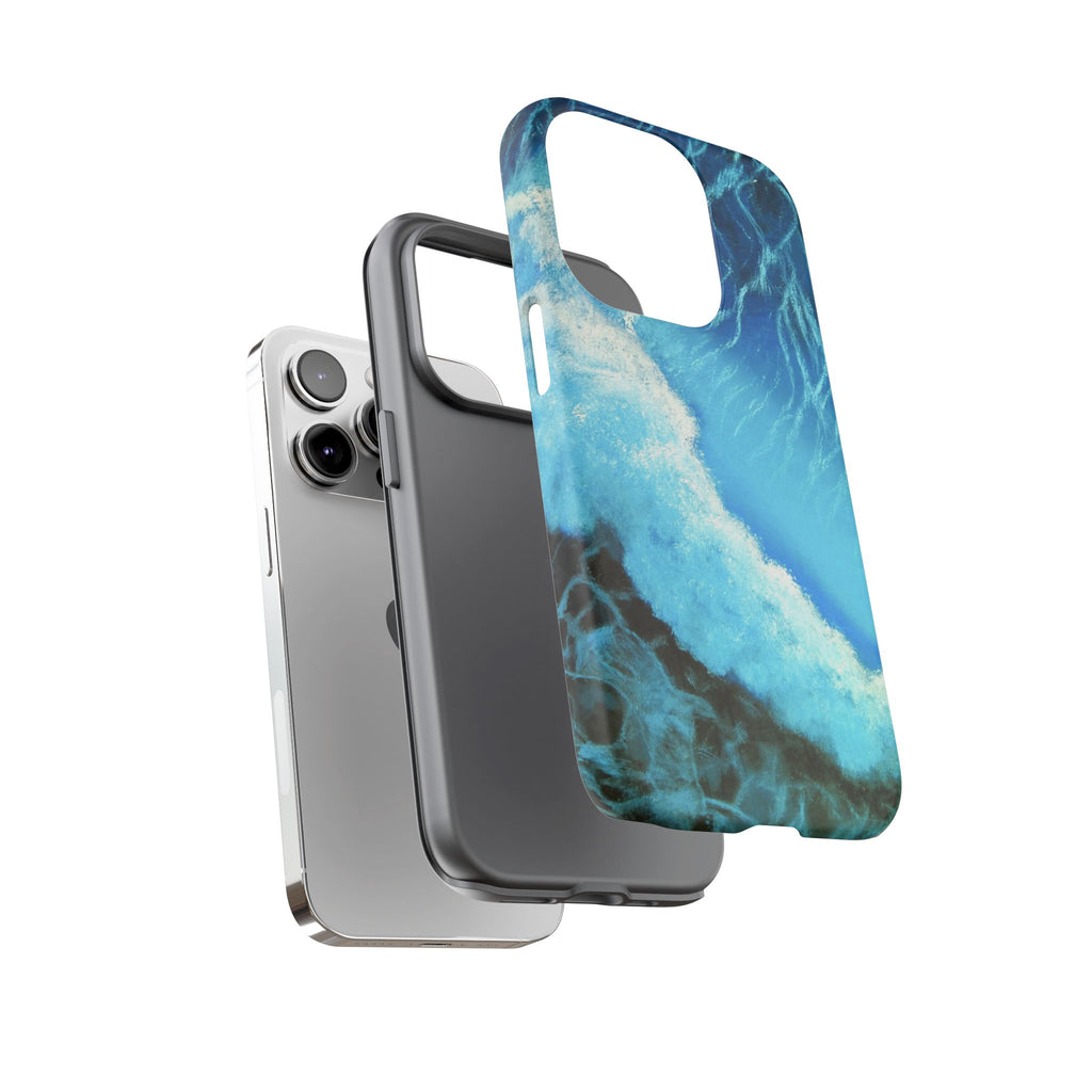 Ocean Wave Tough Phone Case — Blue Sea Water Protective Cover