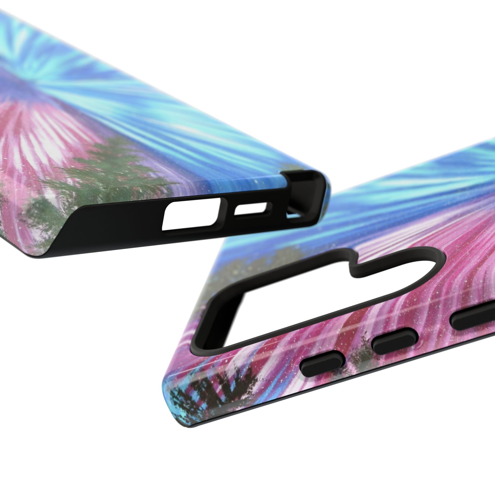 Phone Case — Pink & Blue Burst Tough Protective Case