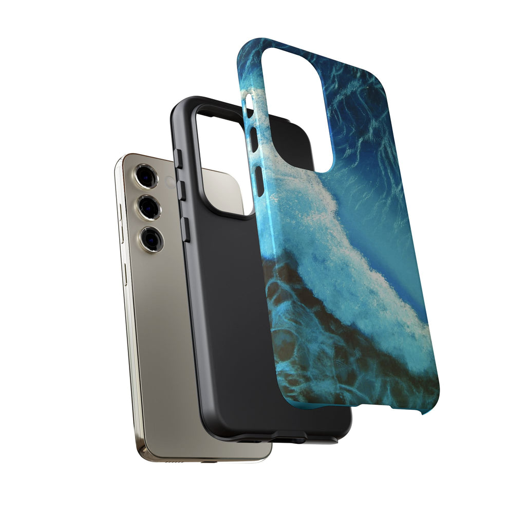 Ocean Wave Tough Phone Case — Blue Sea Water Protective Cover