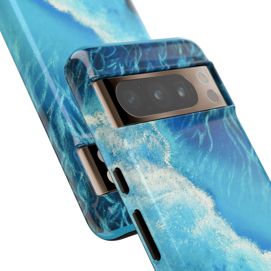Ocean Wave Tough Phone Case — Blue Sea Water Protective Cover