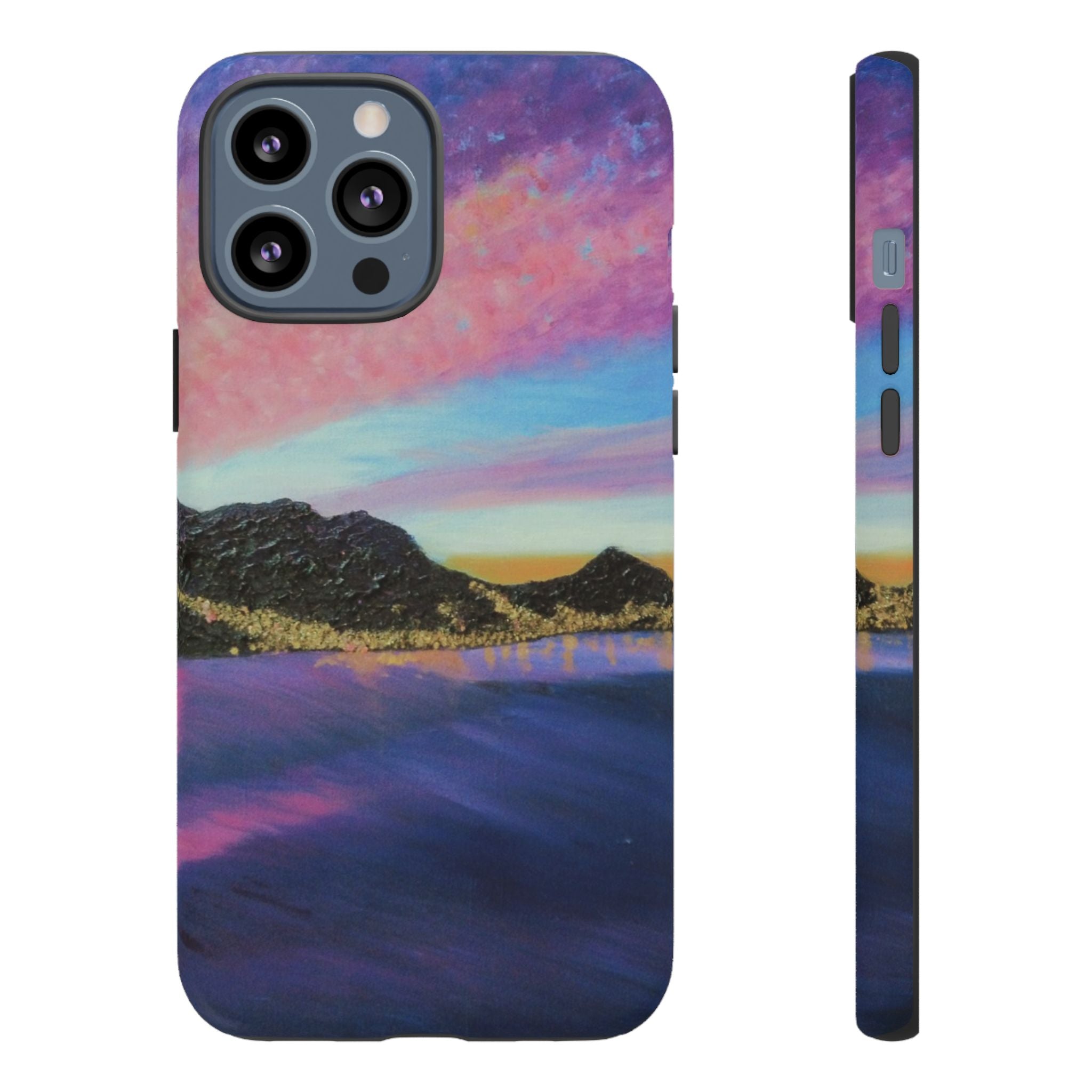 Sunset Mountain Landscape Phone Case — Colorful Sky Tough Case