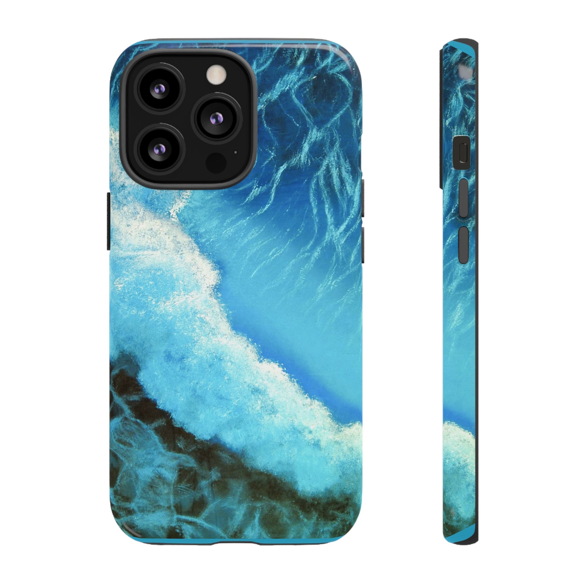 Ocean Wave Tough Phone Case — Blue Sea Water Protective Cover