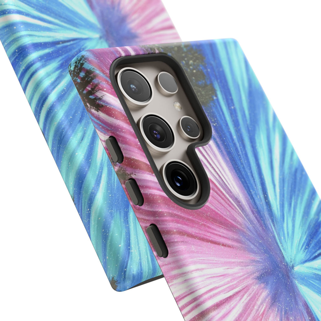 Phone Case — Pink & Blue Burst Tough Protective Case