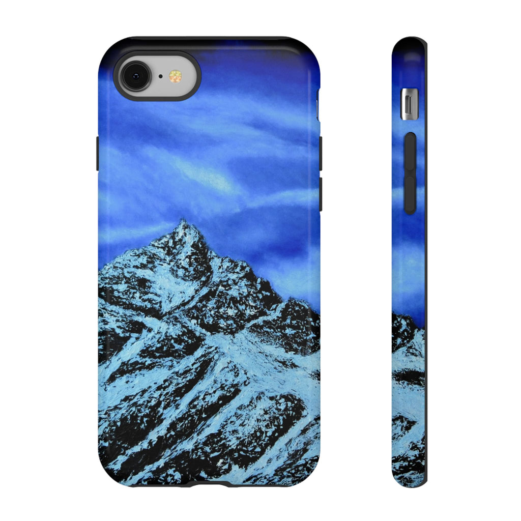 Mountain Peak Blue Tough Phone Case — Rugged Protective iPhone Cover
