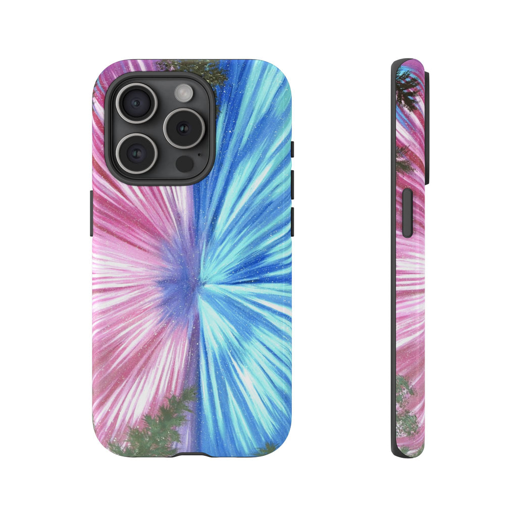 Phone Case — Pink & Blue Burst Tough Protective Case