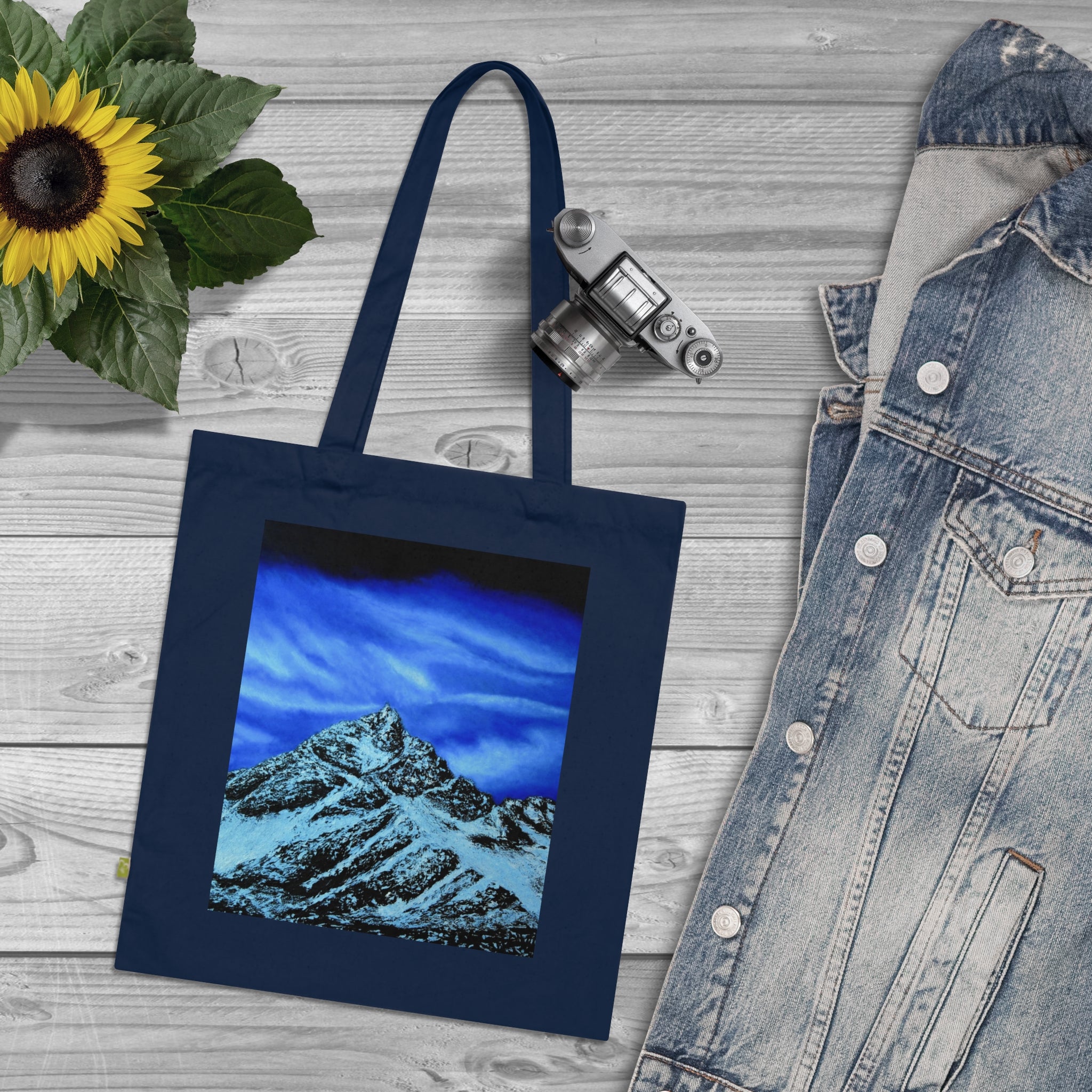 Mountain Night Tote Bag — Organic Cotton Beach & Market Bag