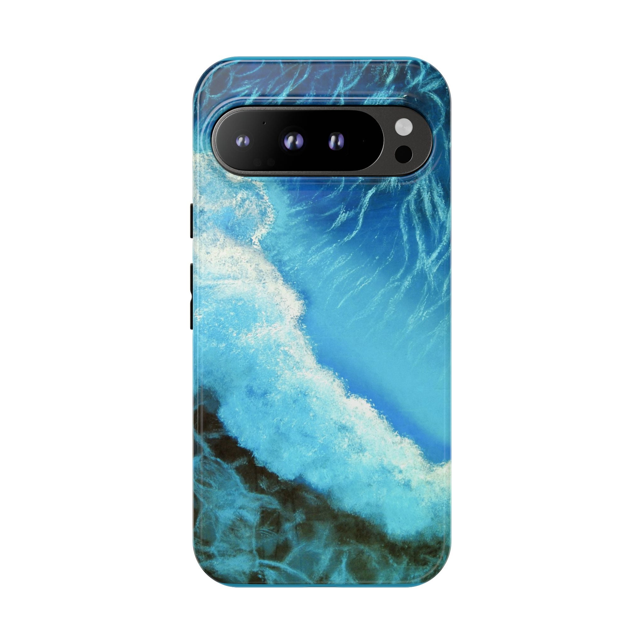Ocean Wave Tough Phone Case — Blue Sea Water Protective Cover