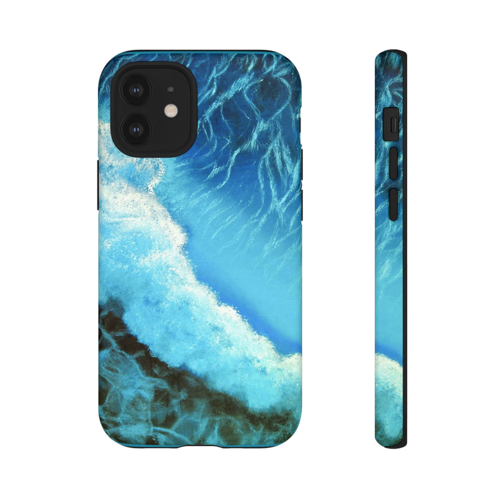 Ocean Wave Tough Phone Case — Blue Sea Water Protective Cover