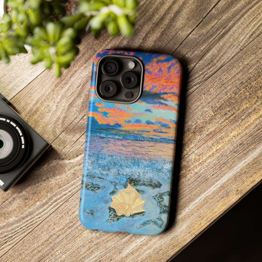 Beach Sunset Phone Case — Tropical Ocean Waves Protective iPhone Cover