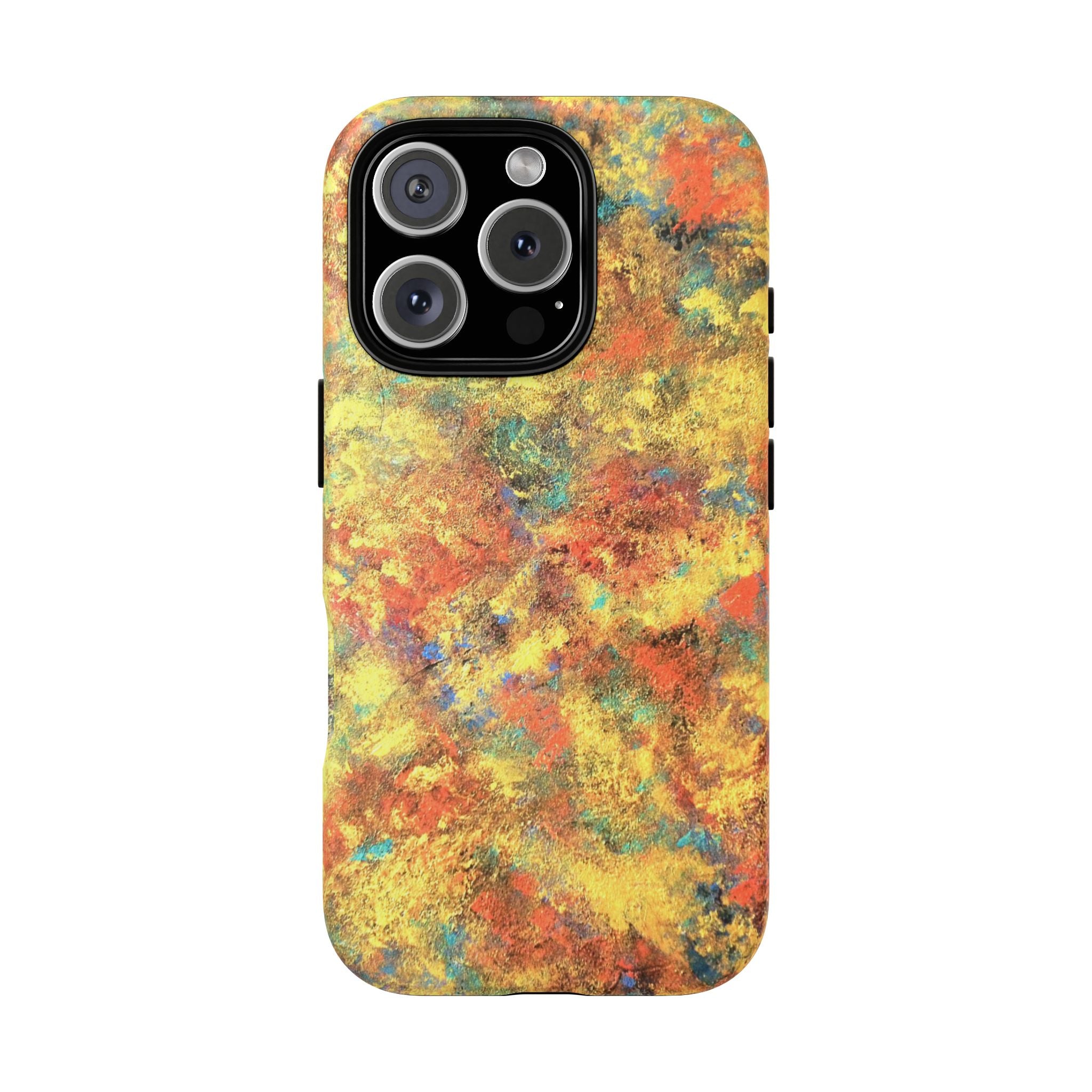 Abstract Autumn Marble Phone Case — Protective iPhone Cover with Warm Fall Colors