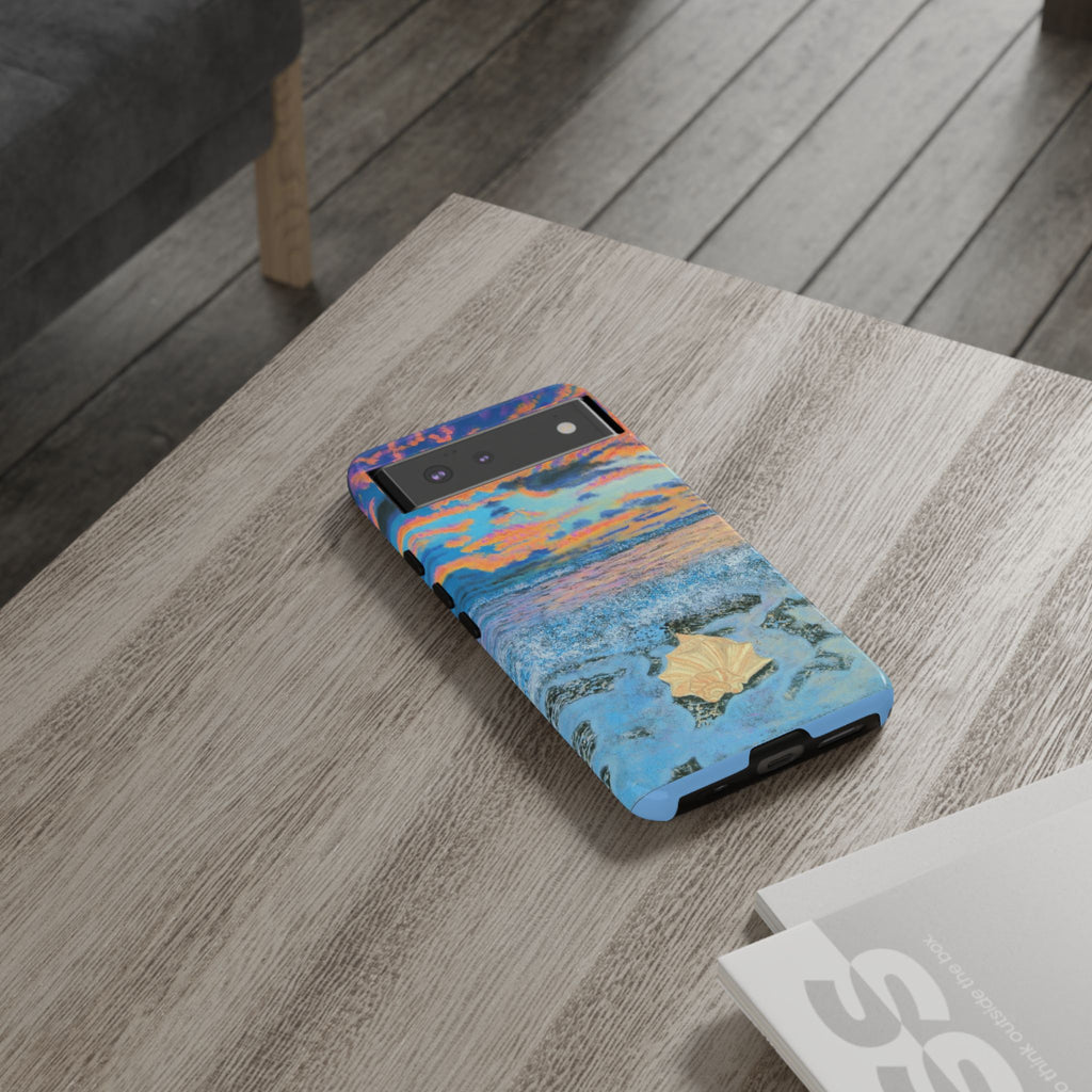 Beach Sunset Phone Case — Tropical Ocean Waves Protective iPhone Cover