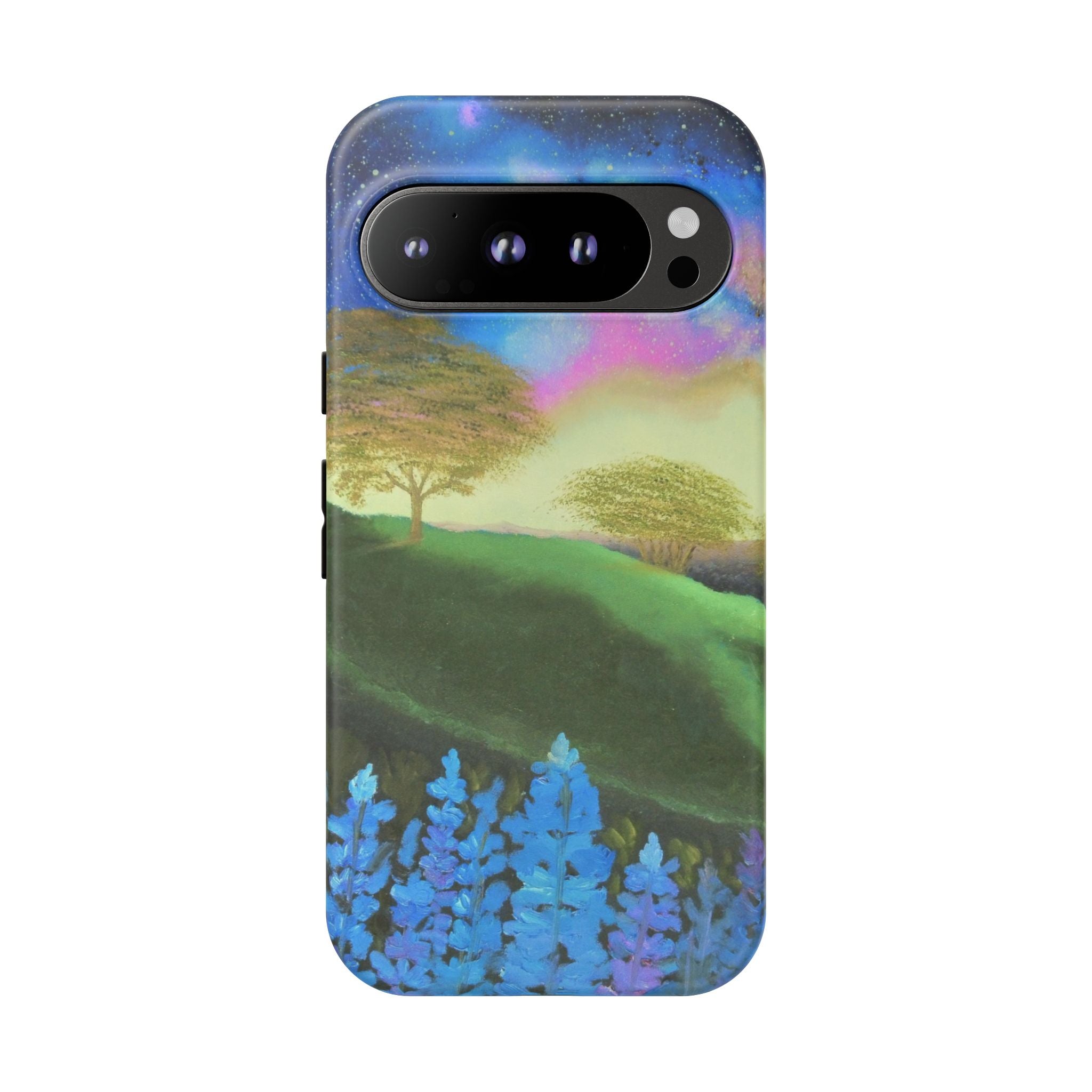 Aurora Nightscape Phone Case — Galaxy Meadow Protective Case