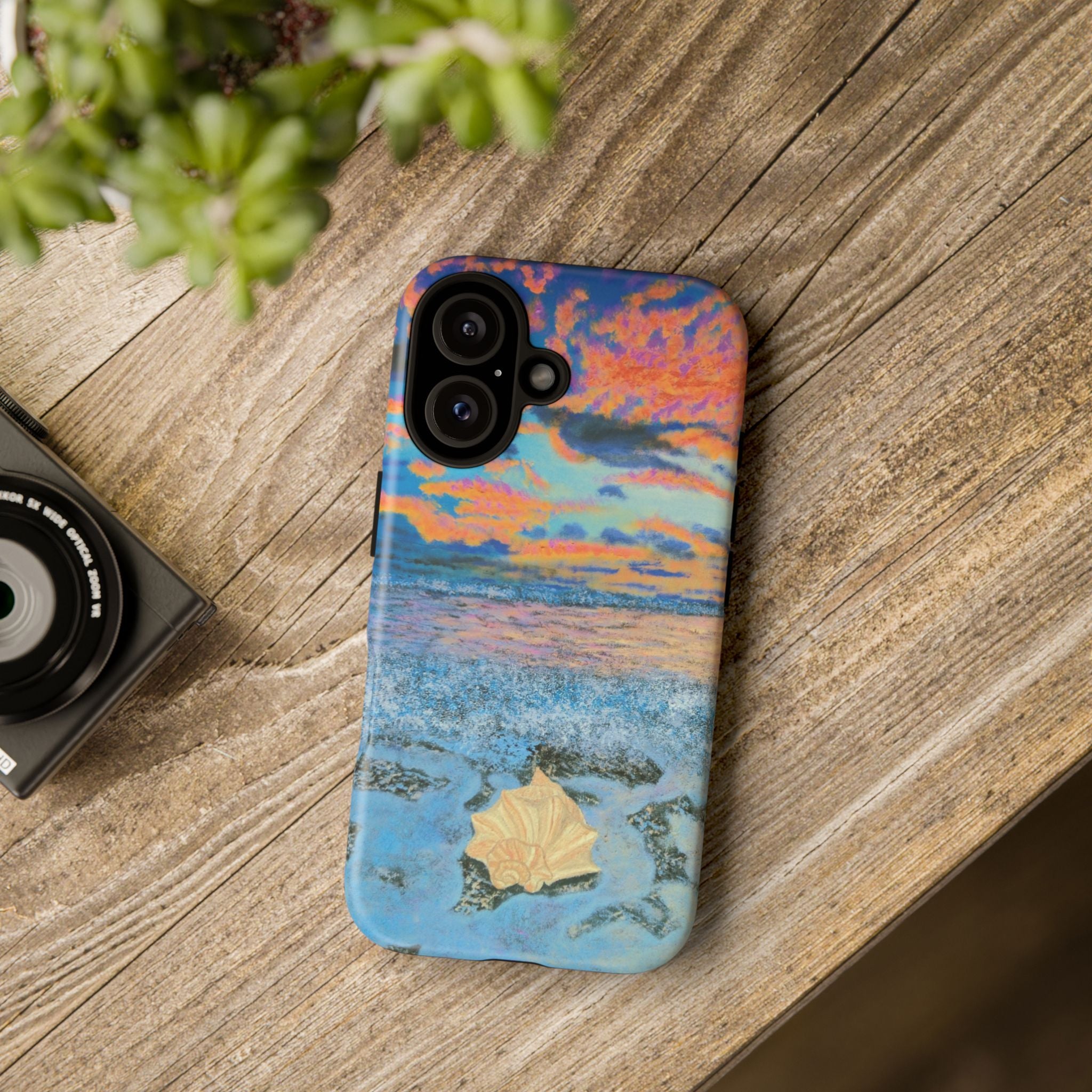 Beach Sunset Phone Case — Tropical Ocean Waves Protective iPhone Cover