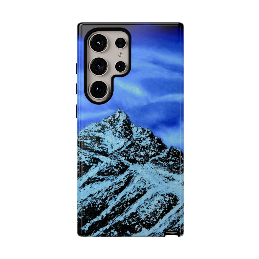 Mountain Peak Blue Tough Phone Case — Rugged Protective iPhone Cover
