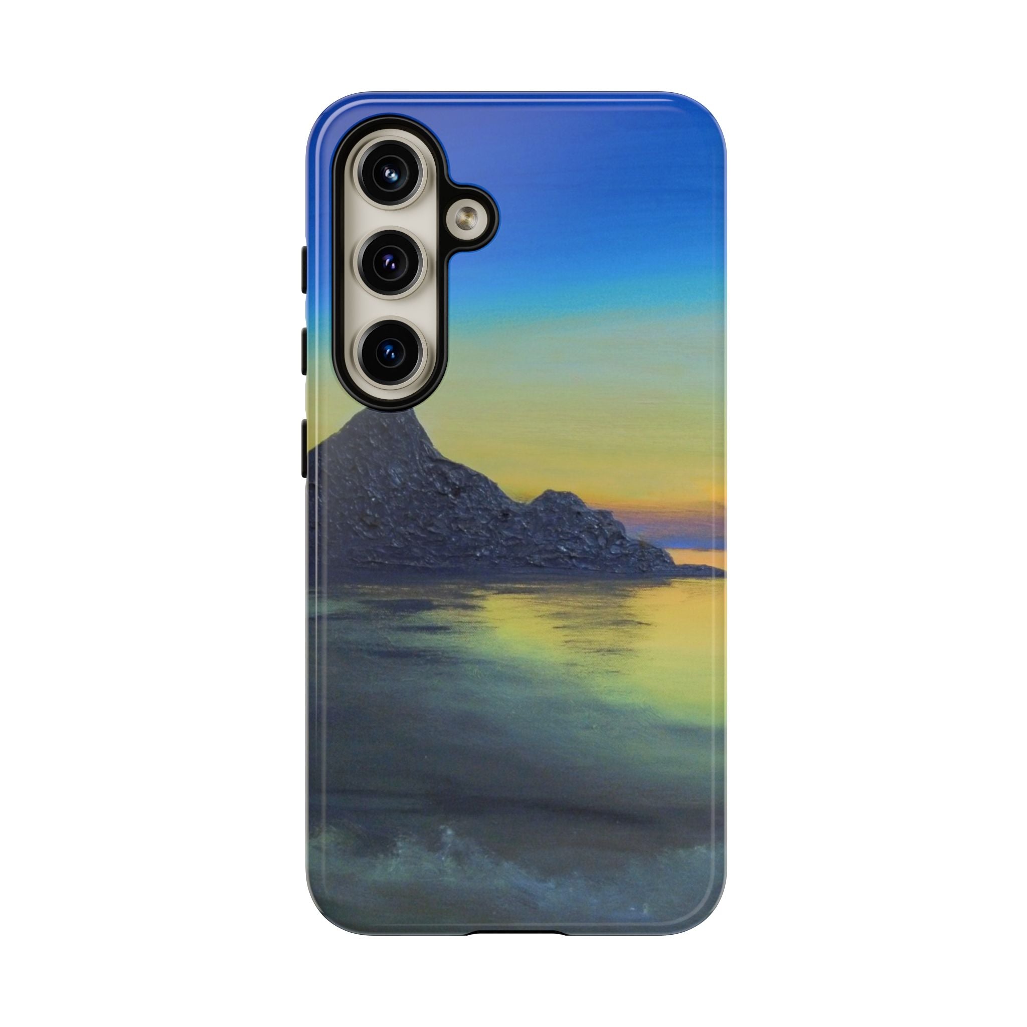 Sunset Cove Phone Case — Durable Protective Tough Case with Tranquil Beach Landscape