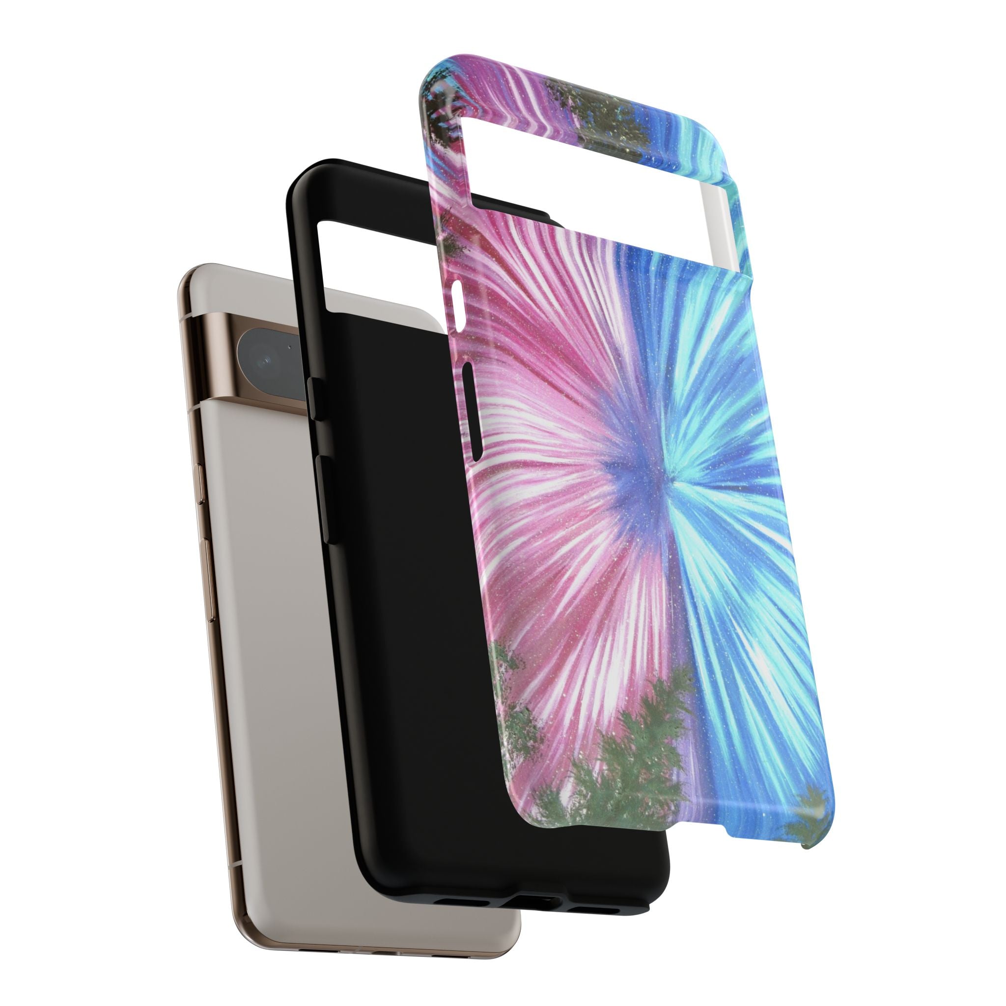 Phone Case — Pink & Blue Burst Tough Protective Case
