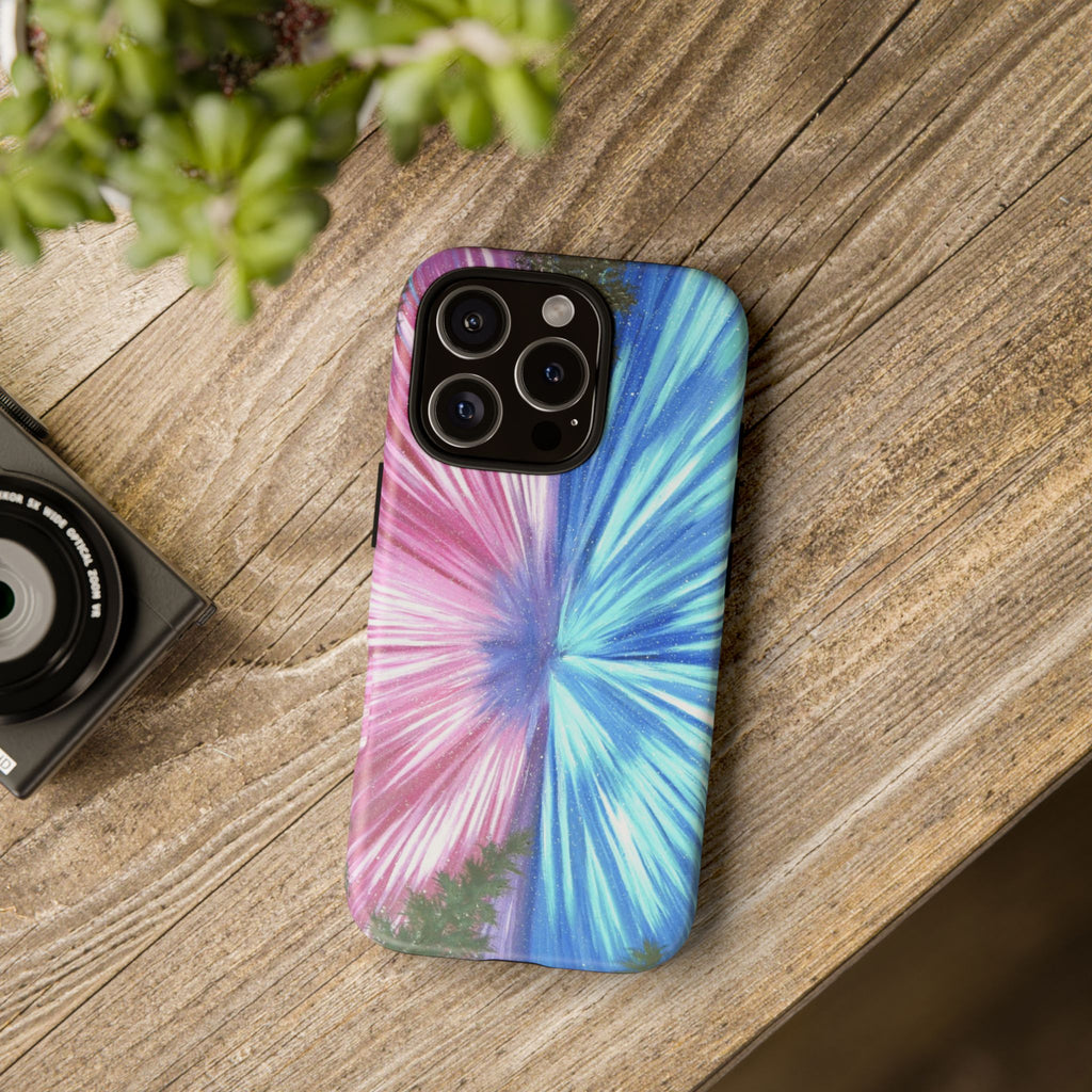 Phone Case — Pink & Blue Burst Tough Protective Case