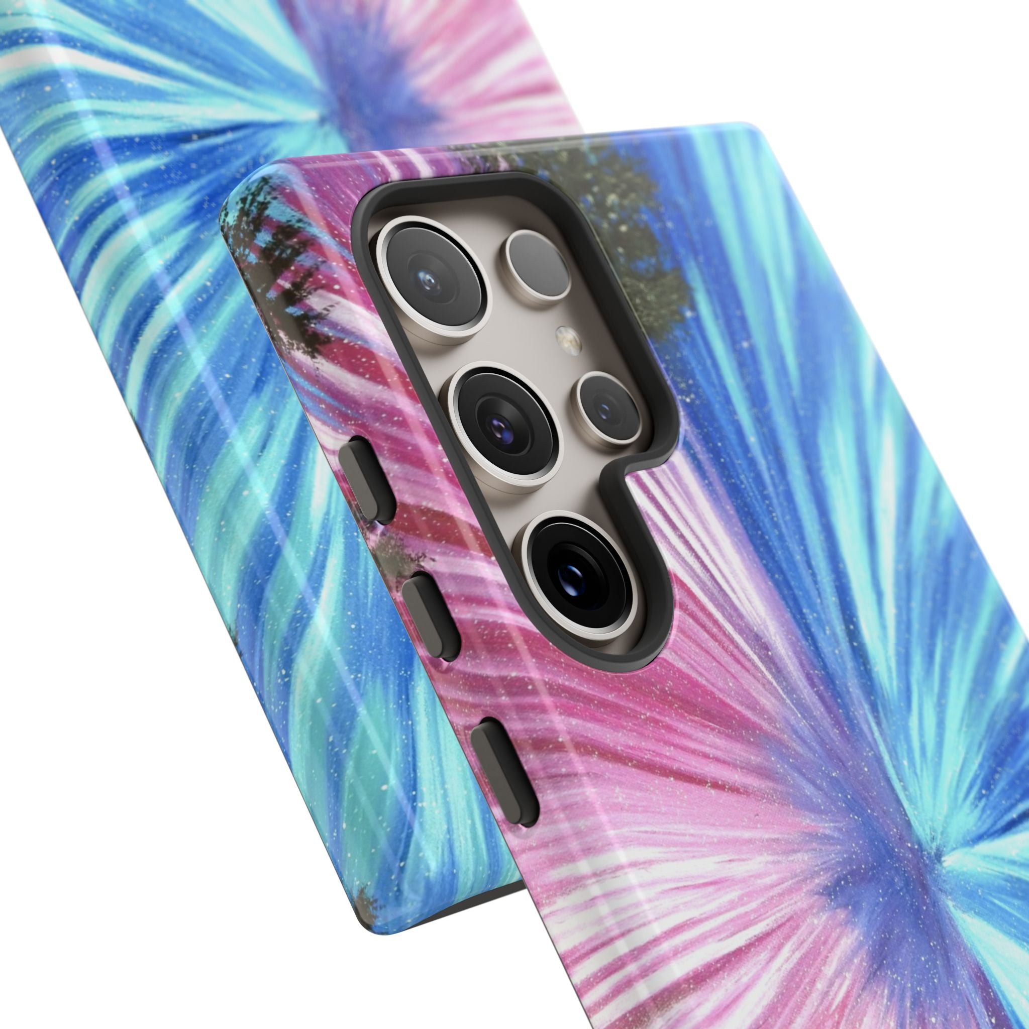 Phone Case — Pink & Blue Burst Tough Protective Case