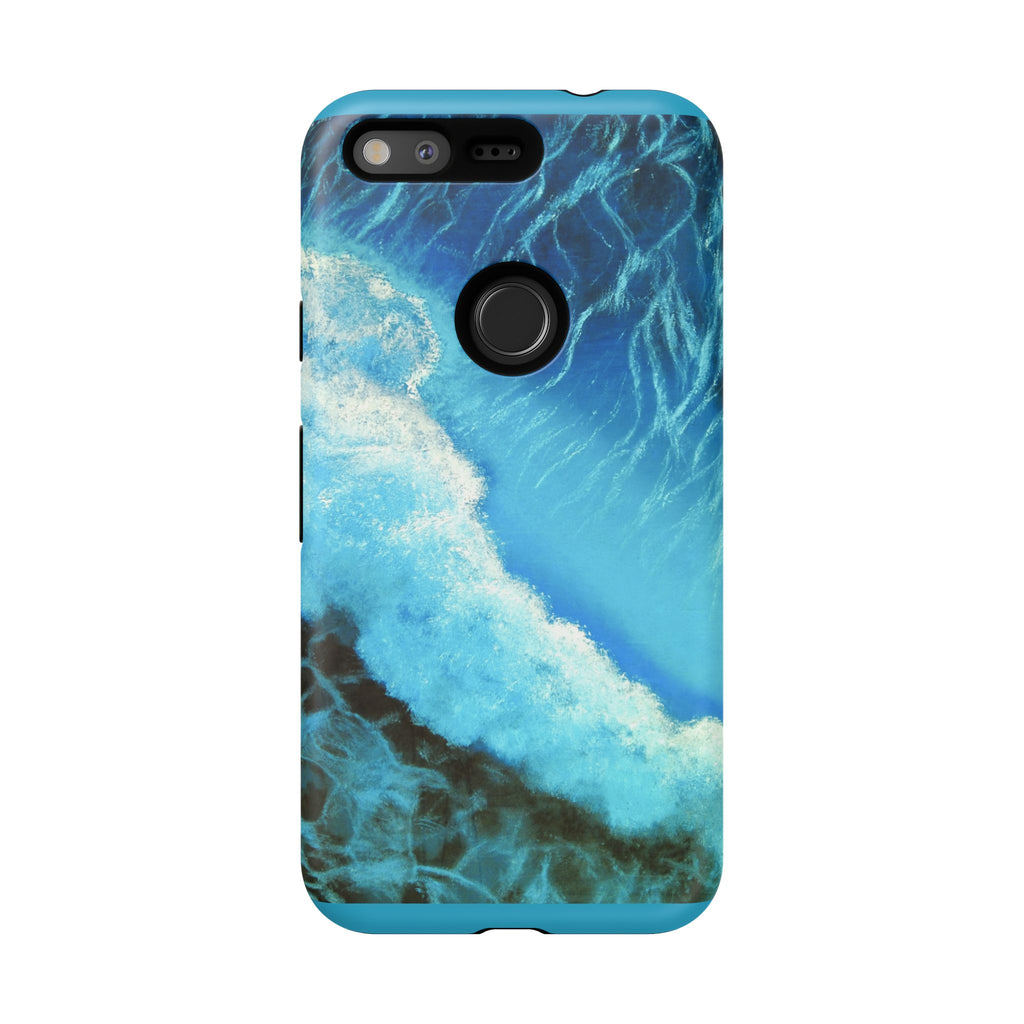 Ocean Wave Tough Phone Case — Blue Sea Water Protective Cover