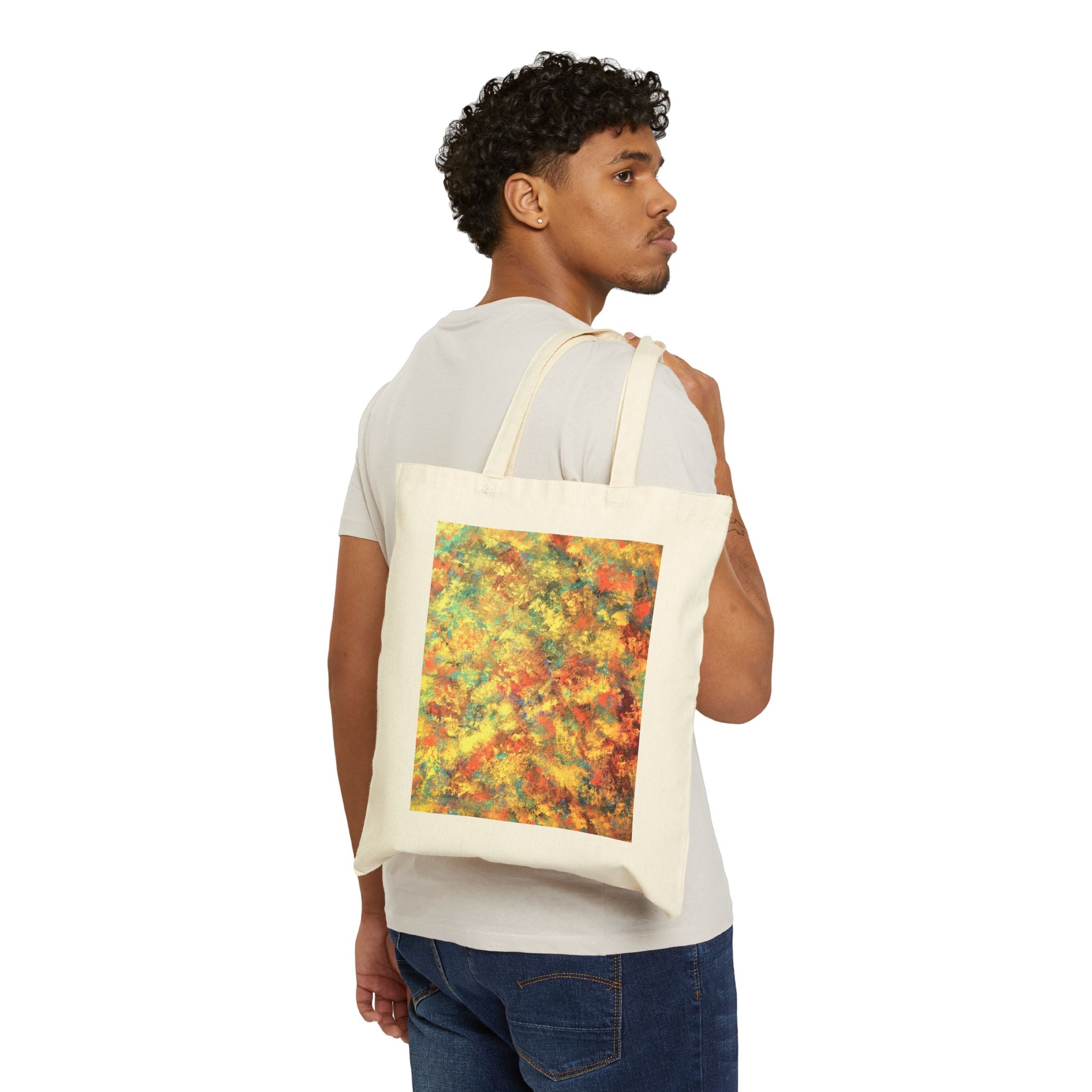 Tote Bag — Autumn Leaves Abstract Canvas Tote