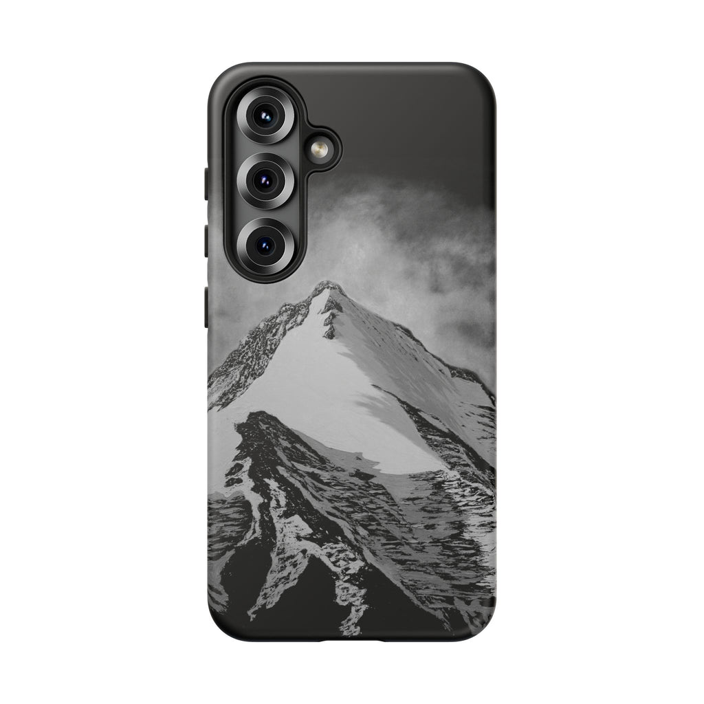 Mountain Peak Phone Case — Black & White Alpine Protective Case
