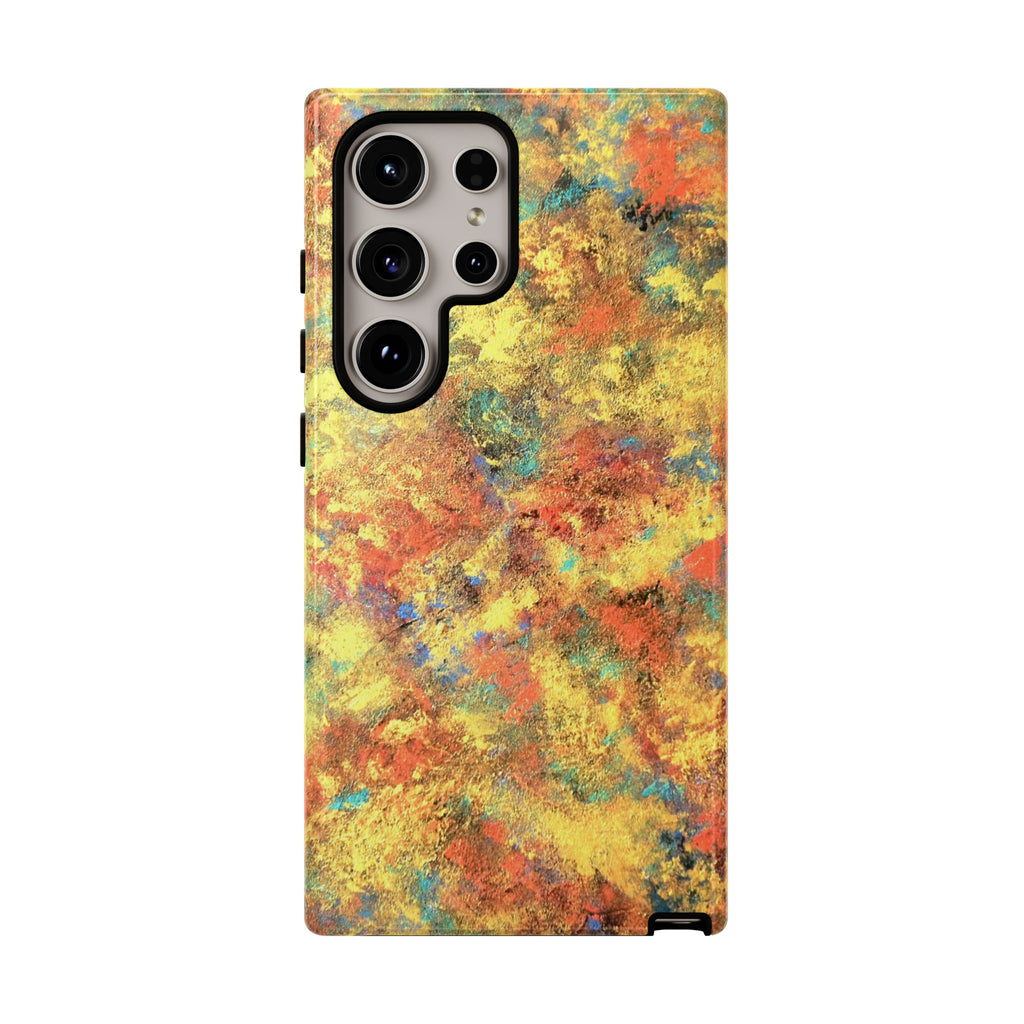 Abstract Autumn Marble Phone Case — Protective iPhone Cover with Warm Fall Colors