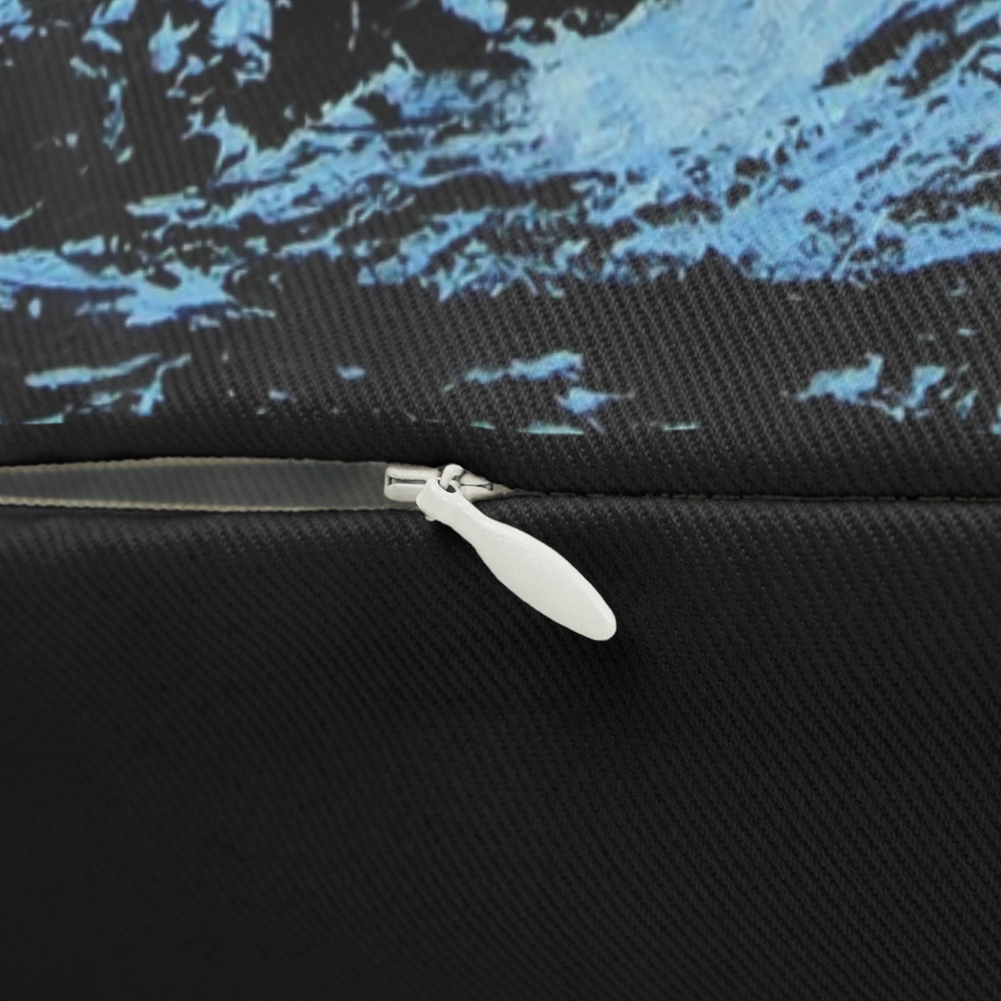 Mountain Night Lumbar Pillow — Blue Snow Peak Decorative Pillow