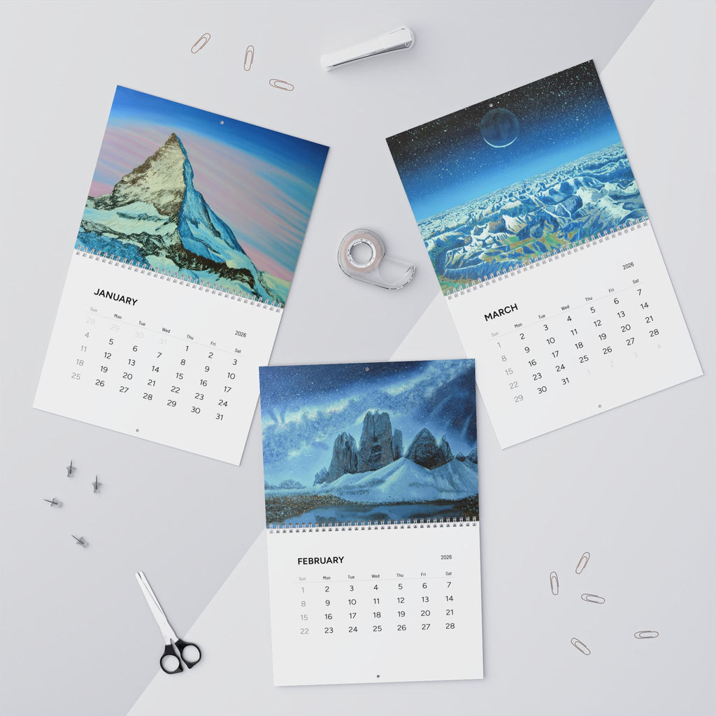 2026 Minimal Pink Wall Calendar — Monthly Grid Calendar for Home & Office