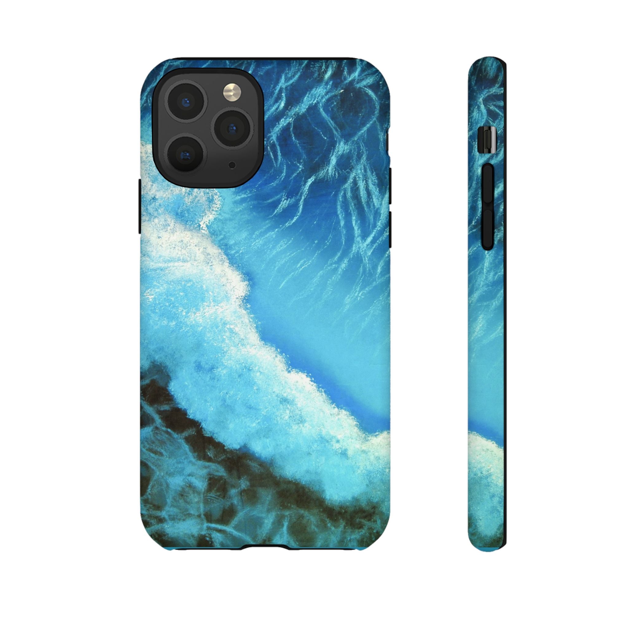 Ocean Wave Tough Phone Case — Blue Sea Water Protective Cover