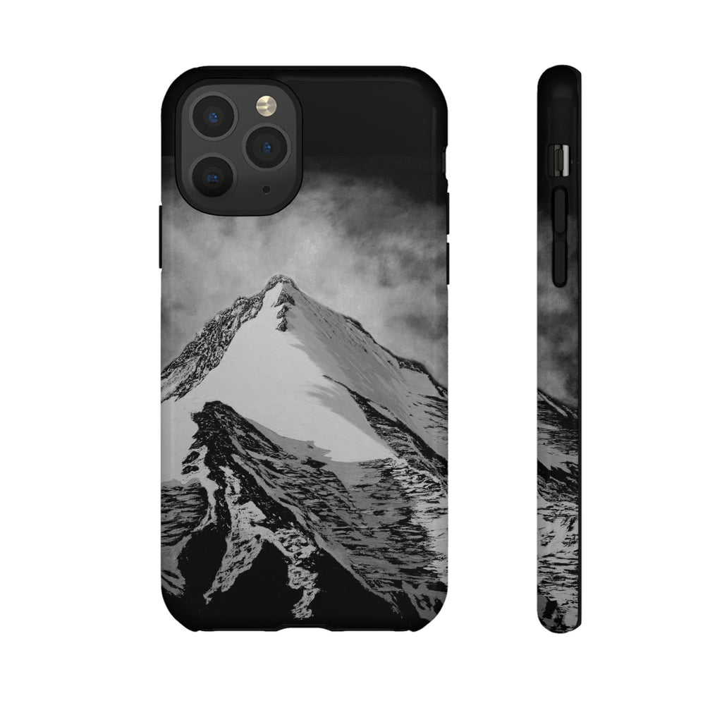 Mountain Peak Phone Case — Black & White Alpine Protective Case