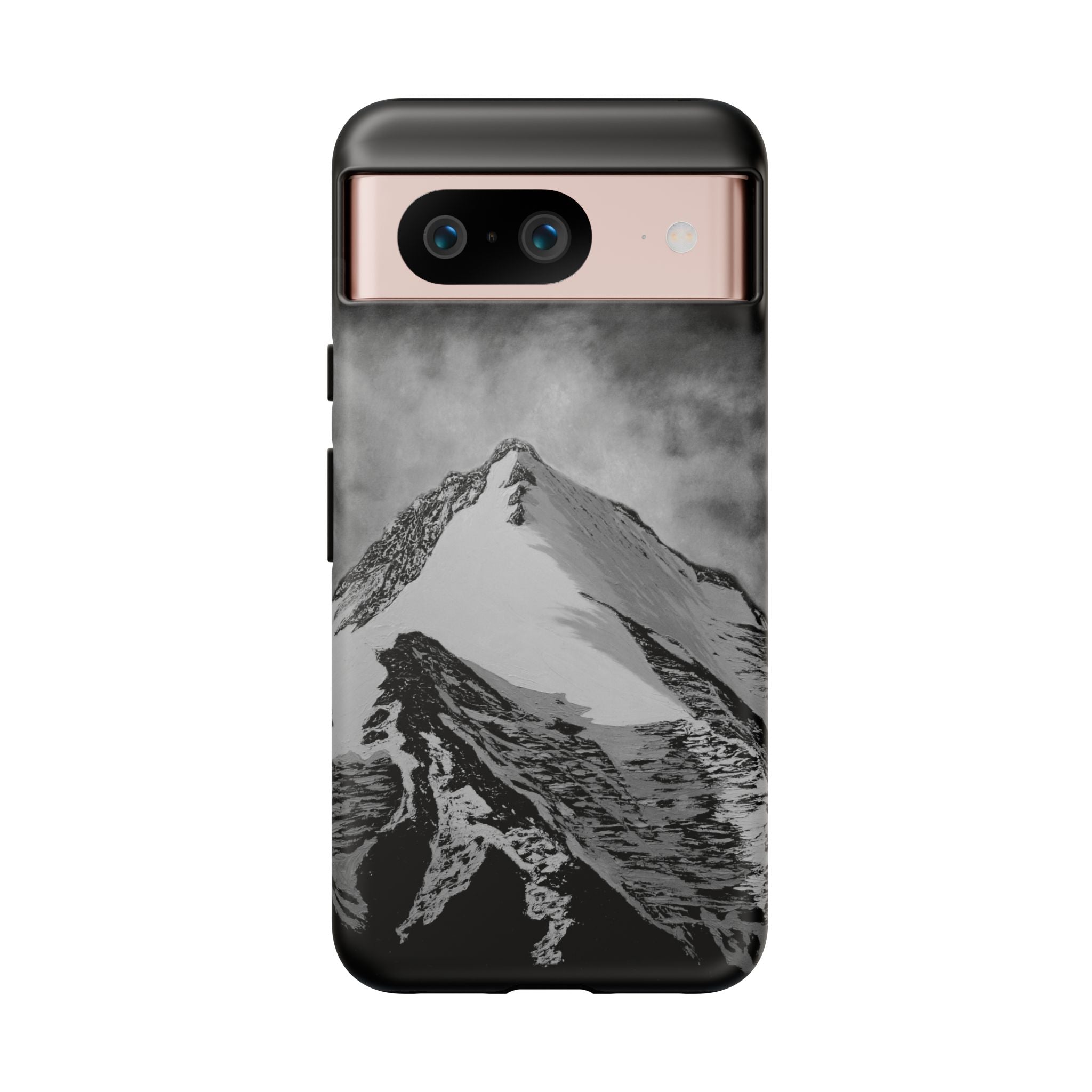 Mountain Peak Phone Case — Black & White Alpine Protective Case