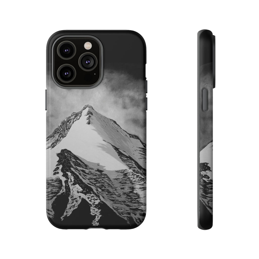 Mountain Peak Phone Case — Black & White Alpine Protective Case